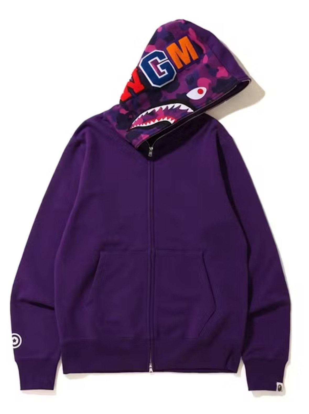 Bape Color Camo Shark Full Zip Hoodie Size US XL / EU 56 / 4 - 1 Thumbnail