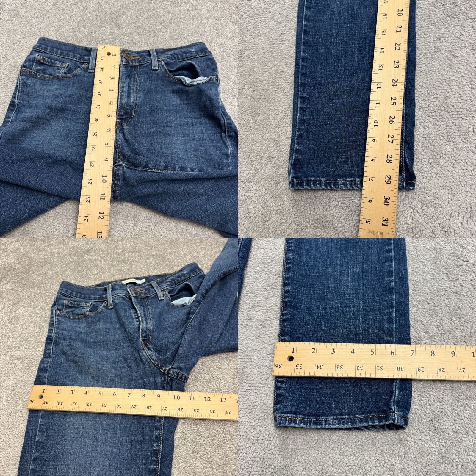 Levi's Levi's Jeans Classic Straight 5-Pocket Denim Womens 4M Blue Medium Wash Stretch 28x29 Adult Regular TS TS? Size 28" / US 6 / IT 42 - 9 Thumbnail