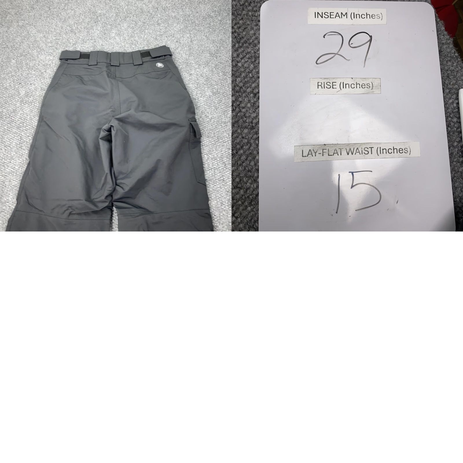 Marmot Marmot Snow Pants Mens 30x29 Gray Insulated Ski Cargo Adjustable Gaiter Waist Size US 29 - 10 Thumbnail