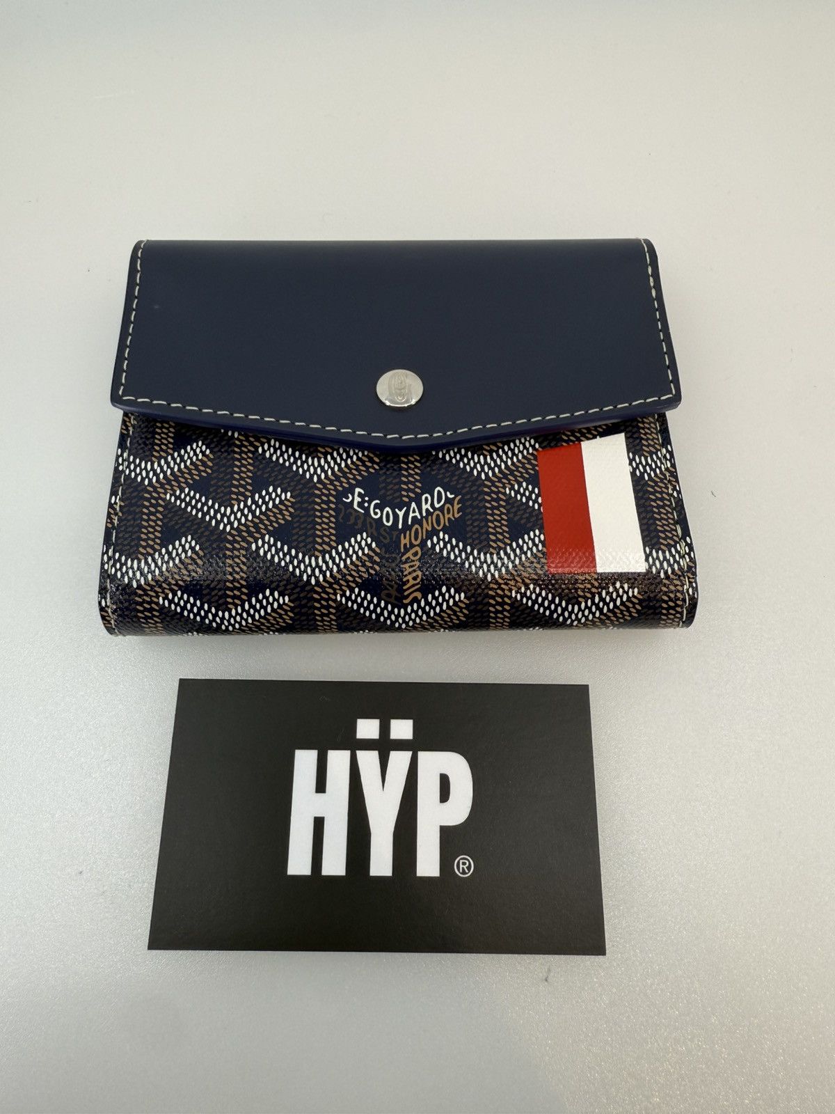 Goyard Saint Gabriel Painted Wallet Navy Blue
