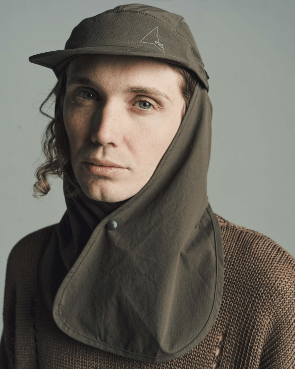 ROA Roa Men's Green Khaki Saharan Hiking Cap Detachable