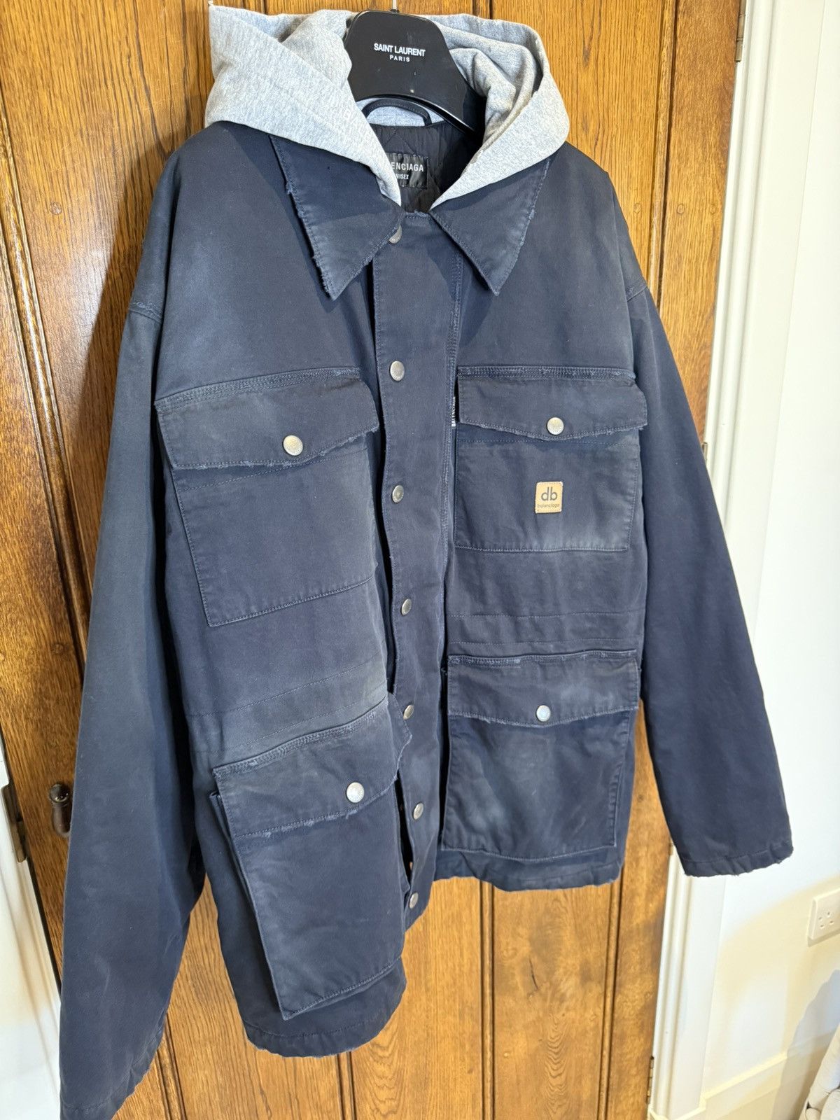 Balenciaga FW23 $3.5k 🤑 Balenciaga double B workwear jacket coat parka Size US L / EU 52-54 / 3 - 13 Thumbnail