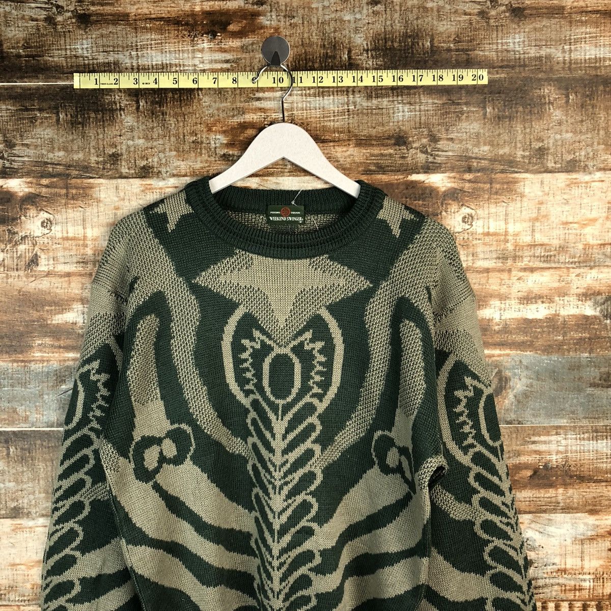 Vintage D Weekend Swinger Green art vintage Knitwear #A1250 Size US M / EU 48-50 / 2 - 2 Thumbnail