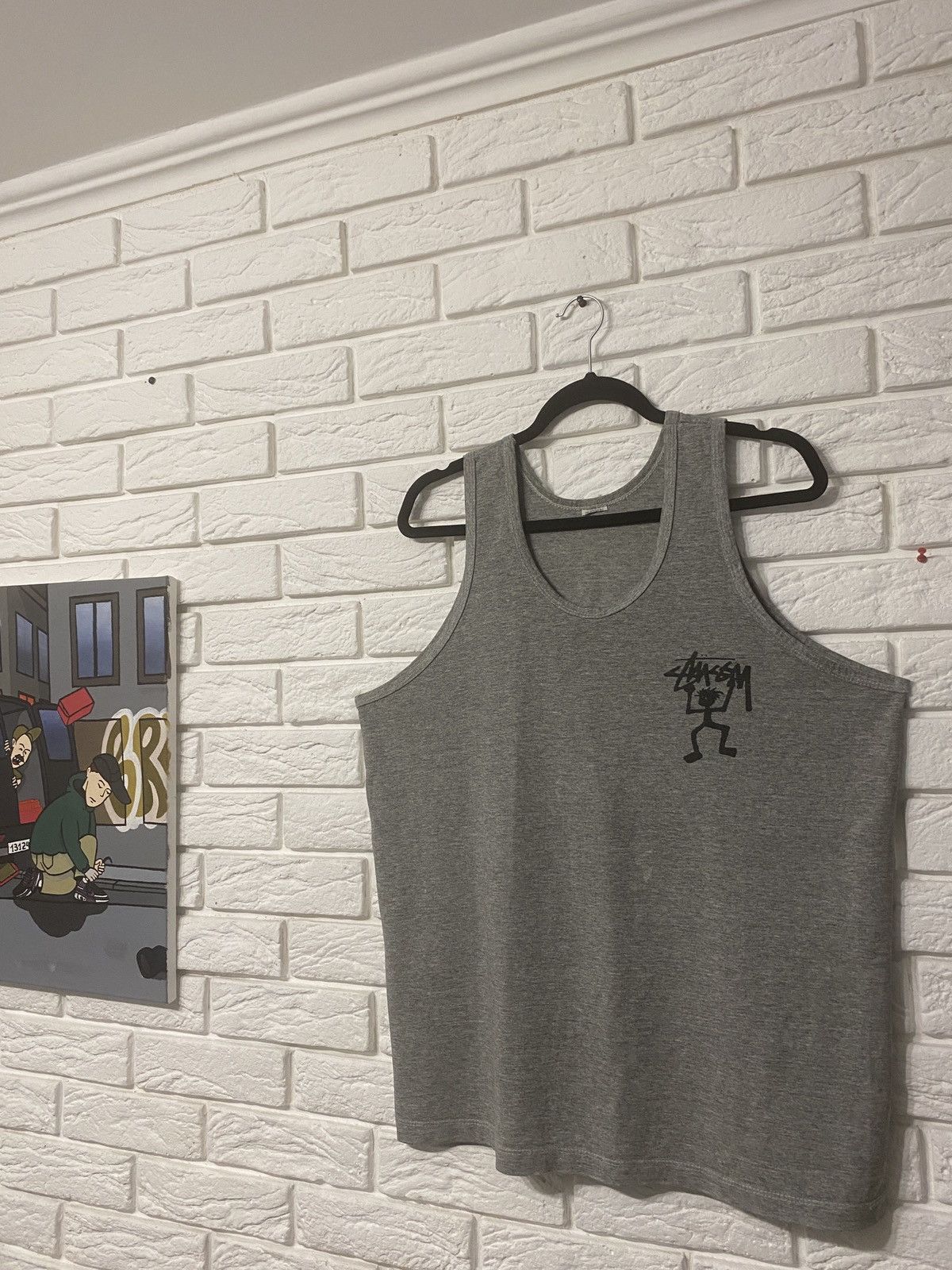 Stussy × Vintage Vintage Late 80s-Early 90s stussy big logo tshirt Size US L / EU 52-54 / 3 - 4 Thumbnail