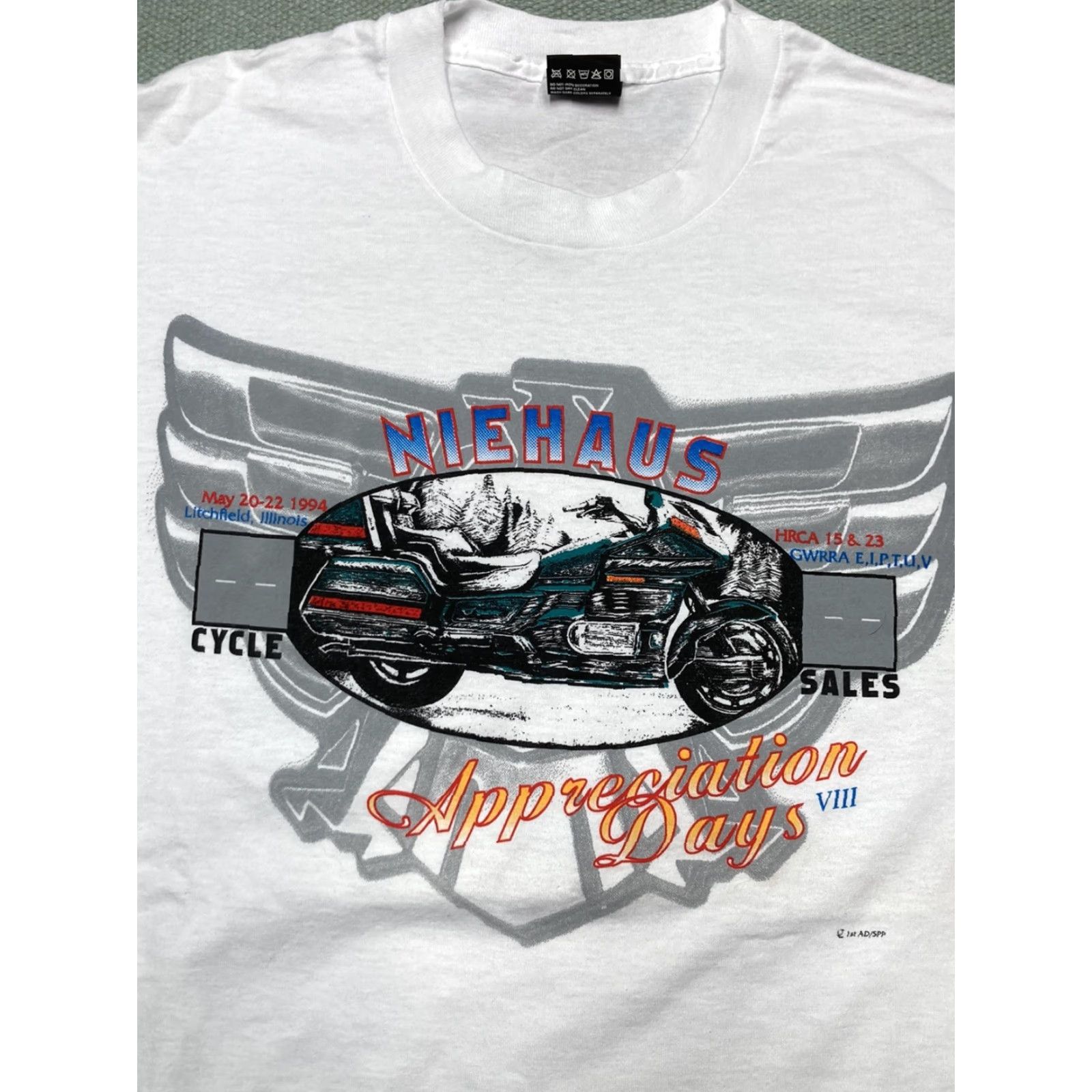 Honda VINTAGE Honda 90s Gold Wing T Shirt XL Mens Illinois Niehaus 1994 Appreciation Days Size US XL / EU 56 / 4 - 2 Thumbnail