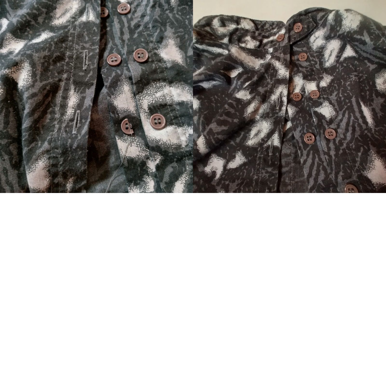 Etro VINTAGE Measure Up Shirt Men 2XL Gray Floral Abstract Retro Long Sleeve Button-Up Size US XXL / EU 58 / 5 - 11 Thumbnail