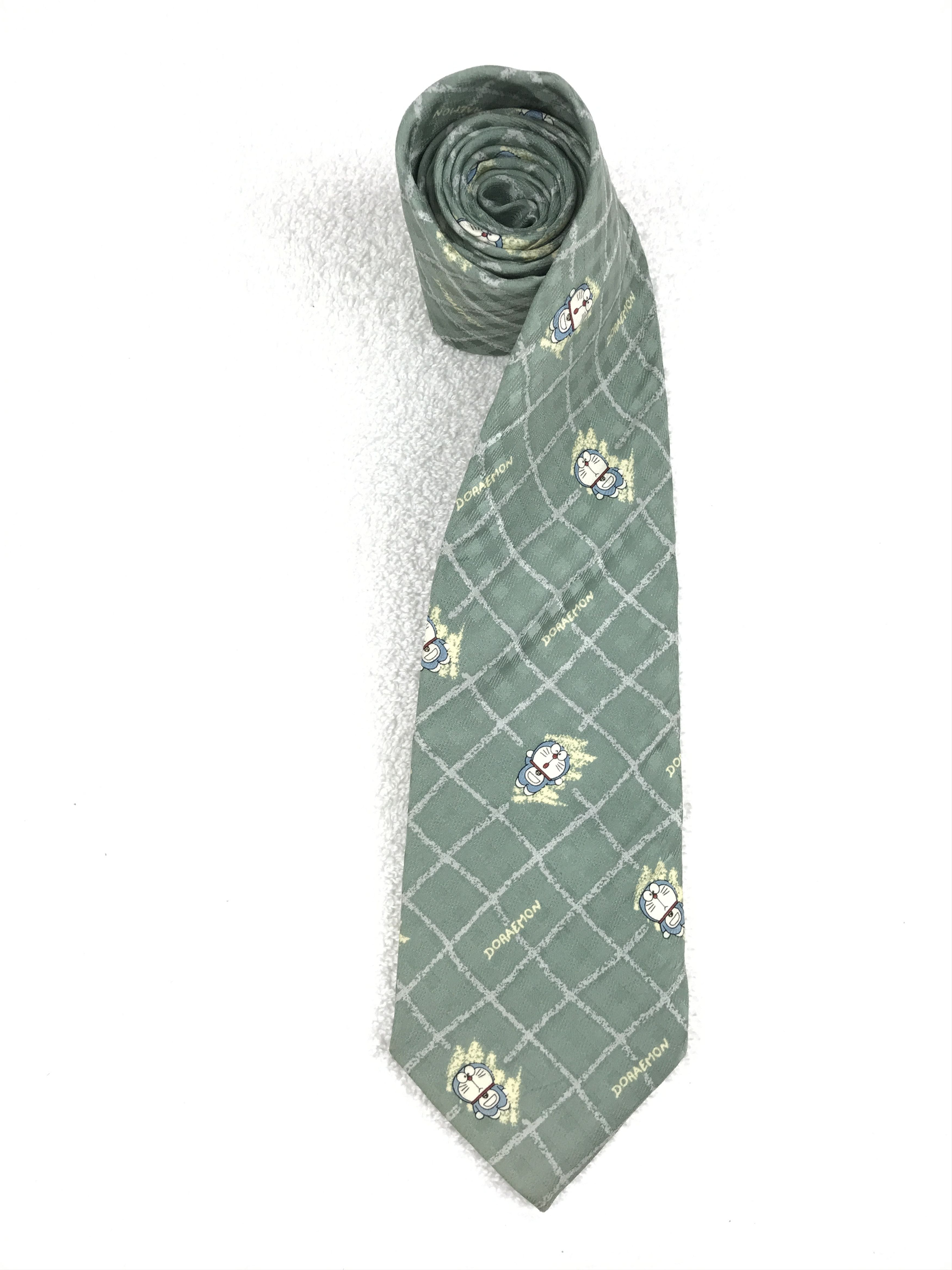 Designer × Vintage Vintage Doraemon Silk Necktie Size ONE SIZE - 2 Thumbnail