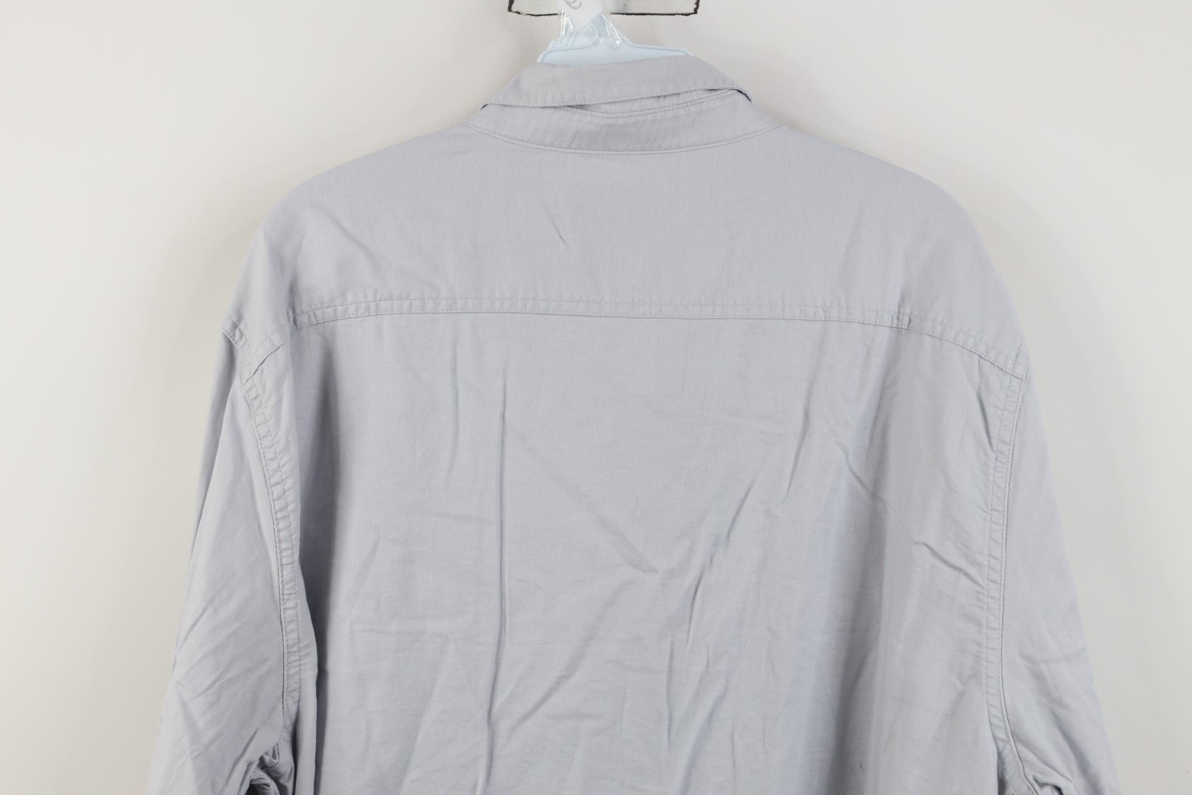 Vintage Linksoul Link Soul Collared Button Down Shirt Steel Blue Size US XL / EU 56 / 4 - 12 Thumbnail
