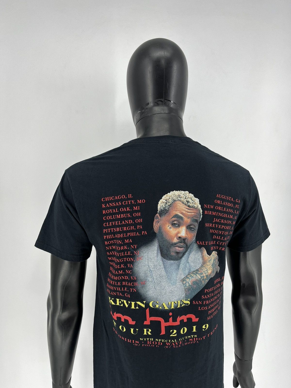 Band Tees Vintage Kevin Gates 2019 Tour Rap Tee Black Shirt Size M Size US M / EU 48-50 / 2 - 11 Thumbnail