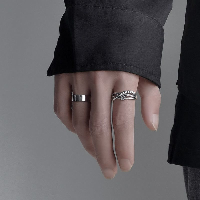 Jewelry New Trend Jewelry Rings Open Size Chrome Ring (Size 7-13) Size ONE SIZE - 4 Thumbnail