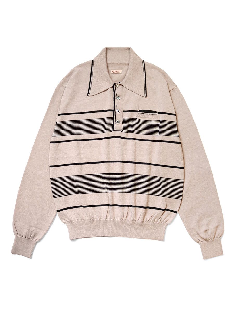 Kapital kapital 14G Cotton Carol knit Polo shirt Size US L / EU 52-54 / 3 - 1 Preview
