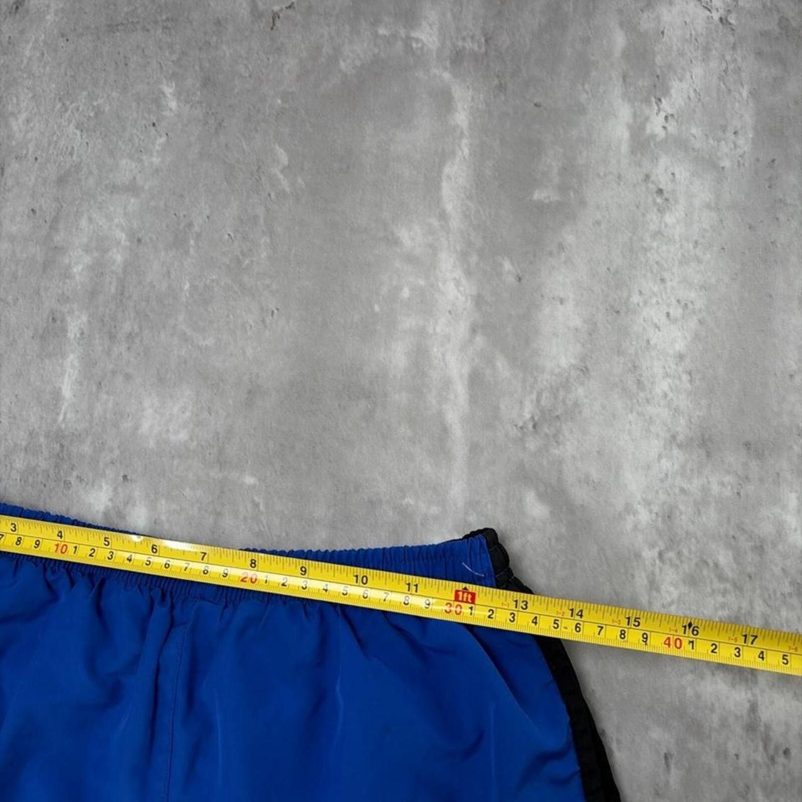 Nike Y2K Blue Nike Swoosh Grunge Mini Dri Fit Running Shorts Size 28" / US 6 / IT 42 - 6 Thumbnail
