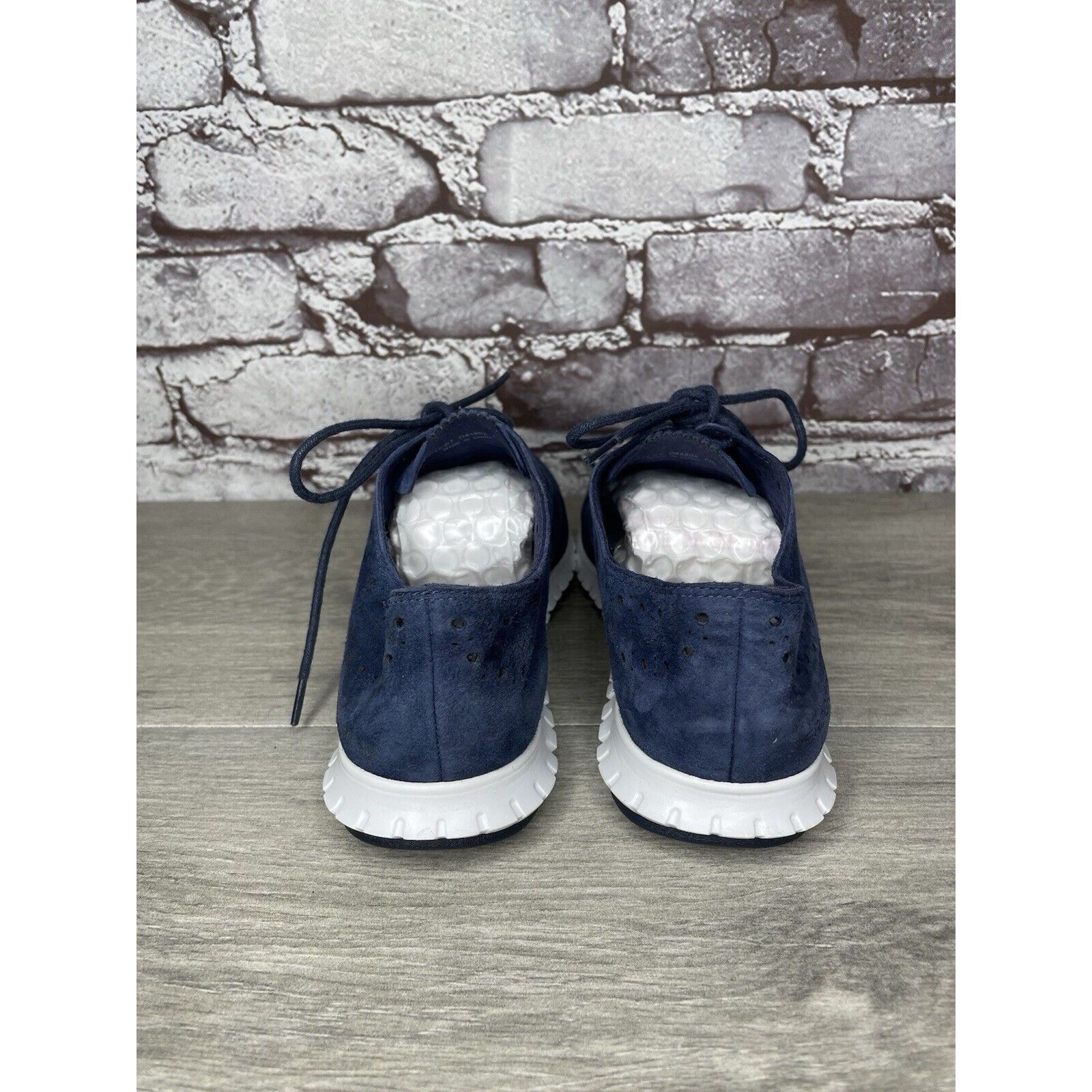 Cole Haan Cole Haan Zerogrand Blue Suede Wingtip Oxfords Women Sz 5.5B Size US 5.5 / IT 35.5 - 5 Thumbnail