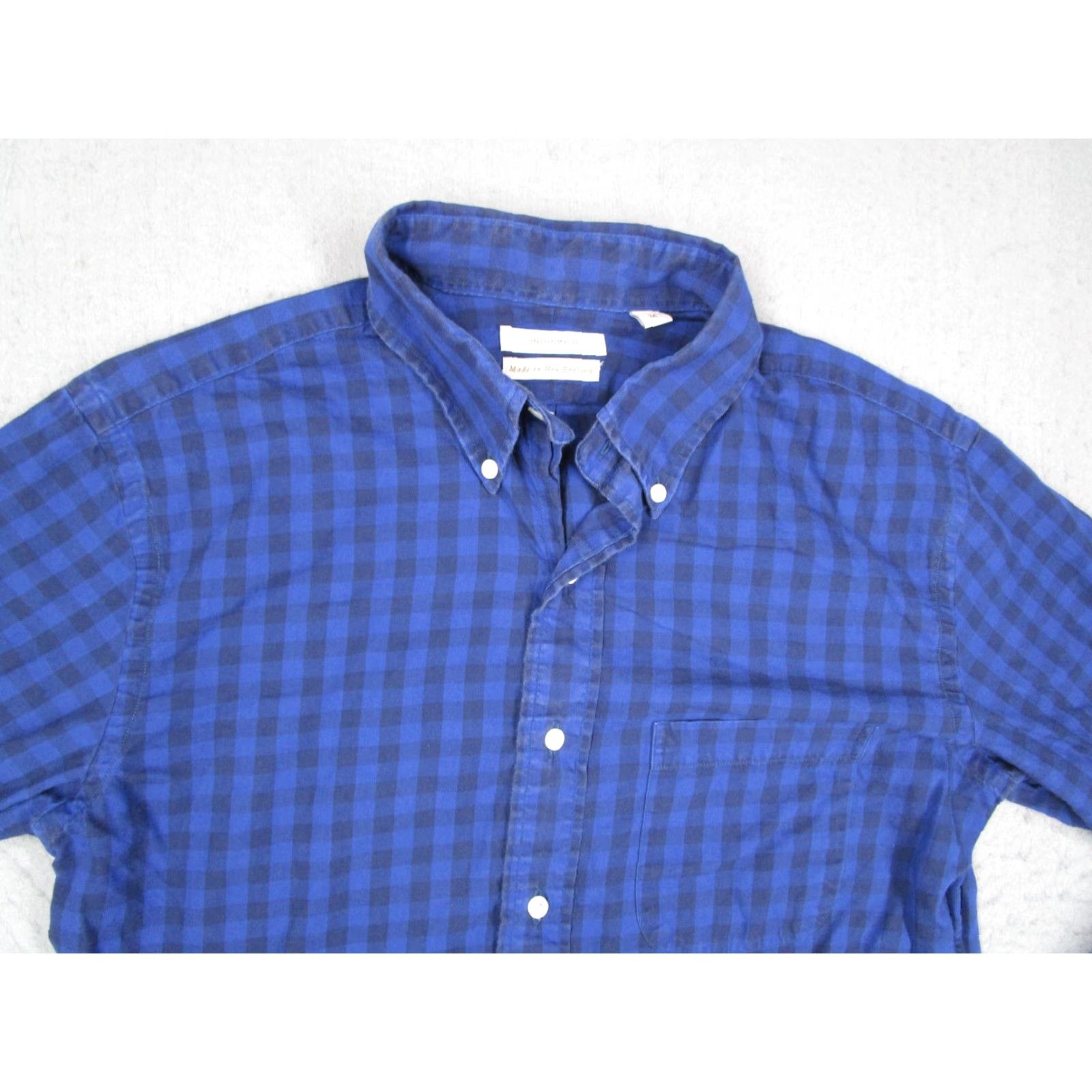 Vintage Unionmade Shirt Mens Medium Blue Check Flannel Button Up Long Sleeve Made USA Size US M / EU 48-50 / 2 - 3 Thumbnail