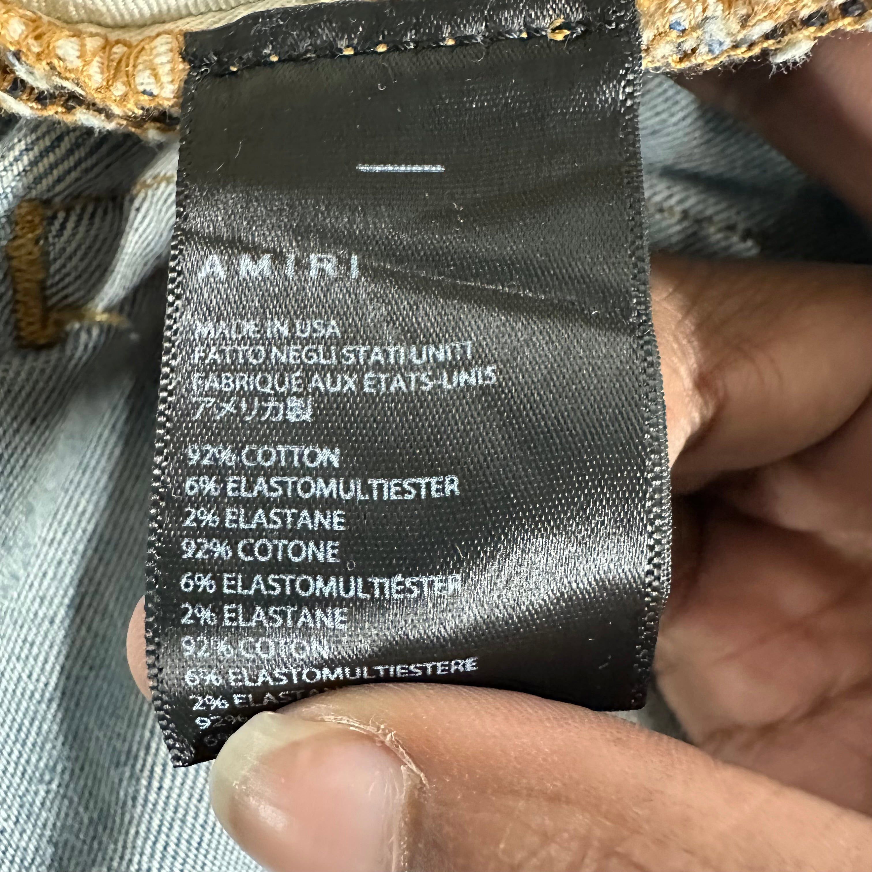 Amiri Amiri Cherub Angel Logo Blue Denim Jeans Sz 38 Size US 38 / EU 54 - 5 Thumbnail