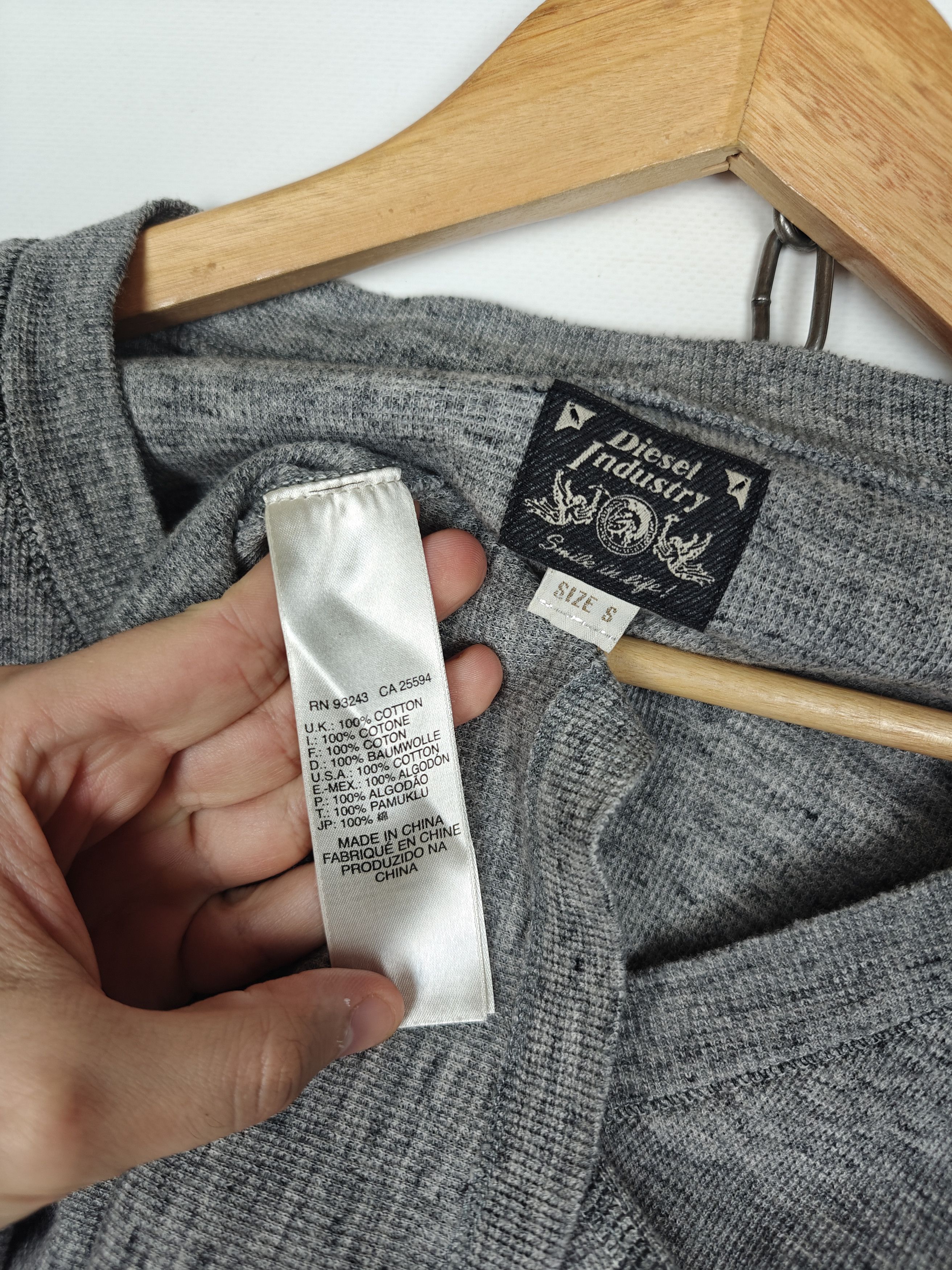 Diesel Diesel Industry Sweater Cotton Pullover Gray size S Size US S / EU 44-46 / 1 - 8 Thumbnail
