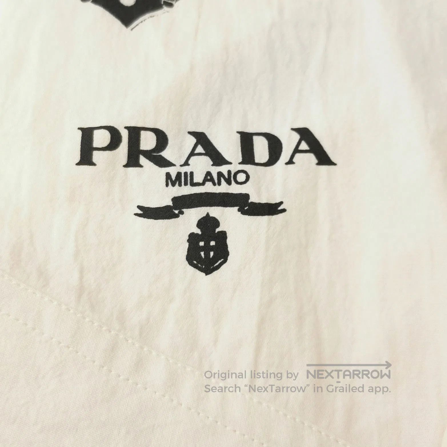 Prada Prada Logo Cotton Shirt Jumpsuit for Women . Size 37" - 3 Thumbnail