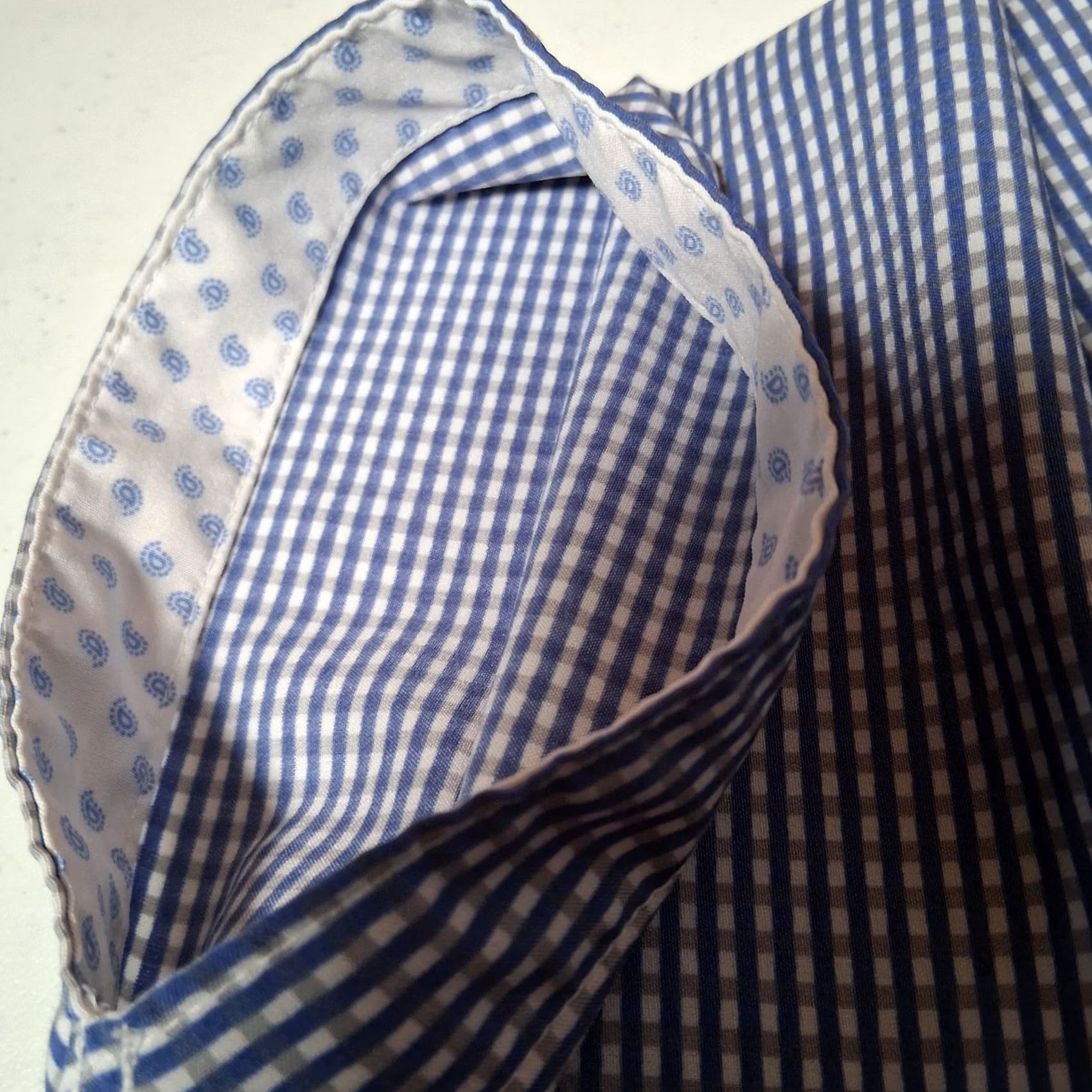 Vintage International Report Shirt L Blue Gingham Check Performance Mens Size US L / EU 52-54 / 3 - 7 Thumbnail