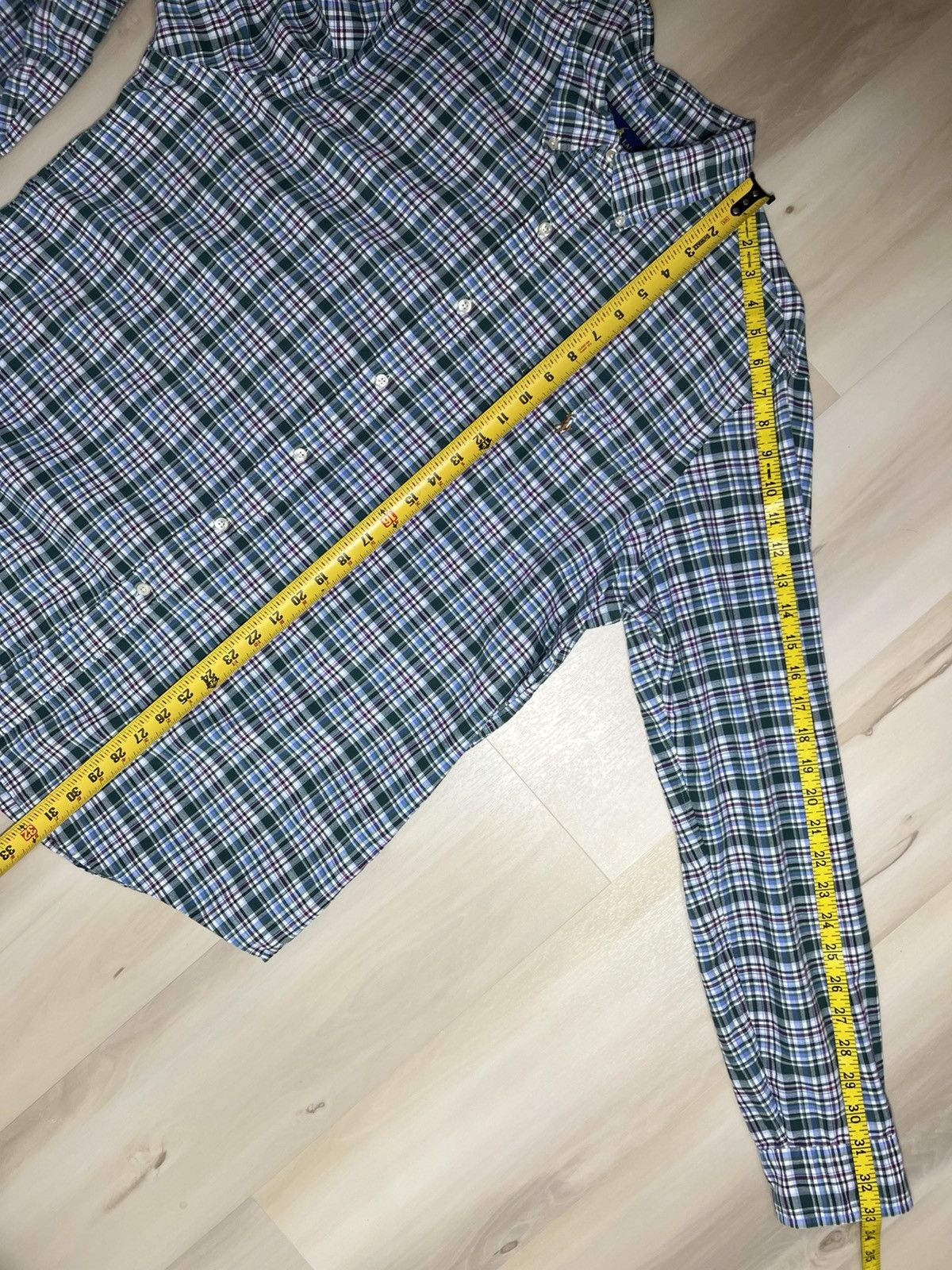 Polo Ralph Lauren Polo Ralph Lauren Men's Green Plaid Oxford Long Sleeve SZ XL Size US XL / EU 56 / 4 - 5 Thumbnail