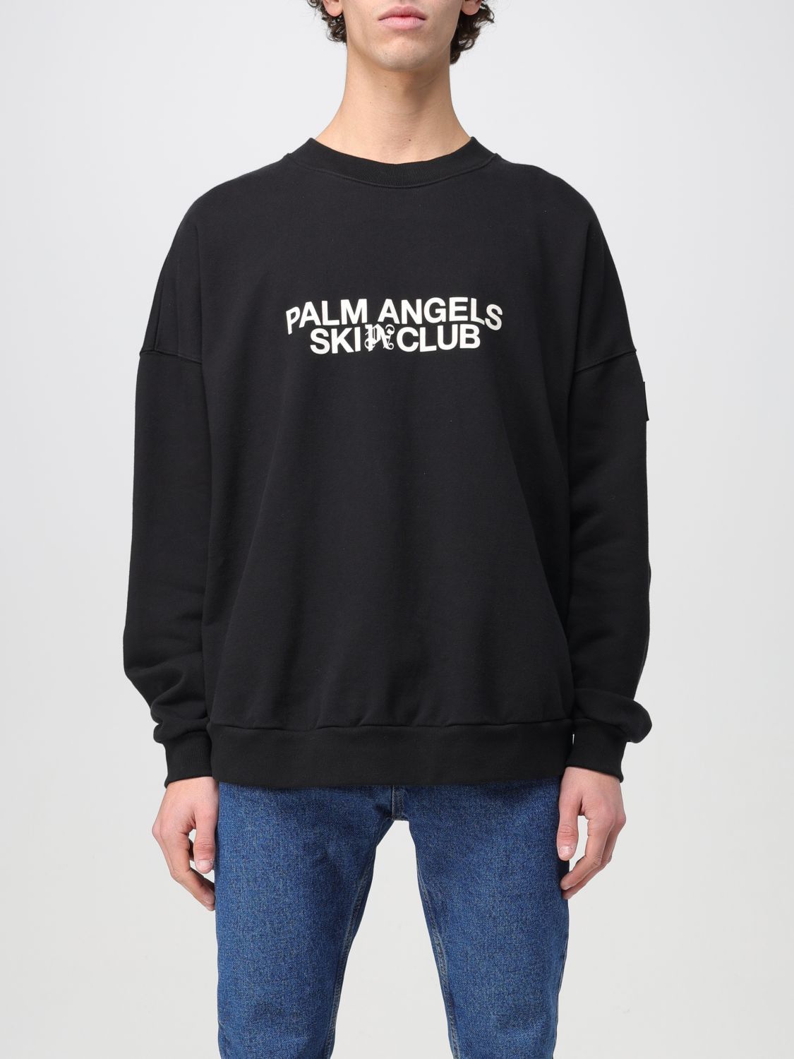 image of Palm Angels Sweatshirt Men Grey (Size Medium)