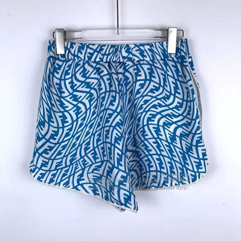 Fendi Fendi Blue Silk Men's Shorts . Size US 32 / EU 48 - 2 Thumbnail