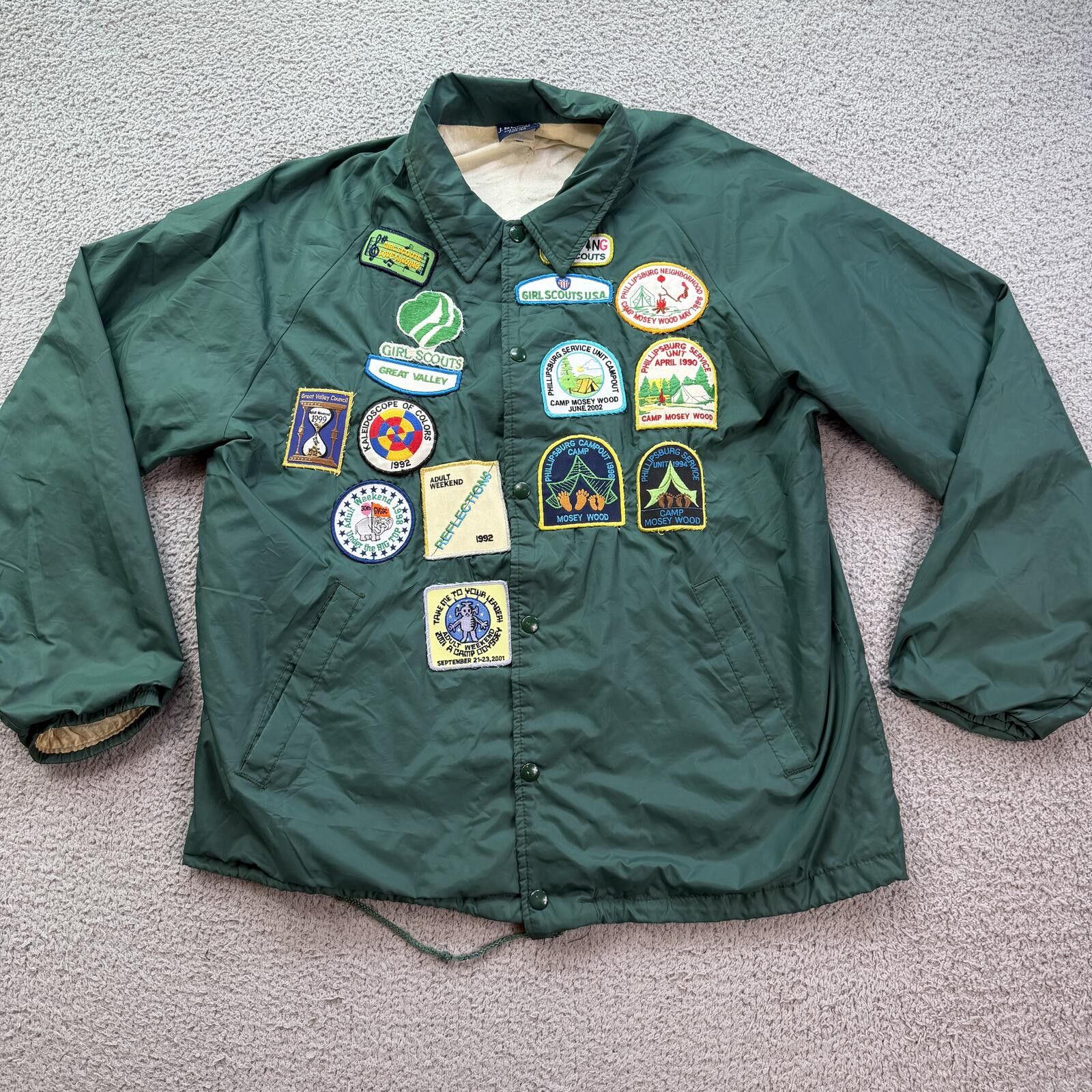 Other Vintage 90s Girl Scouts Patch Covered Green Windbreaker XL Size US XL / EU 56 / 4 - 1 Thumbnail