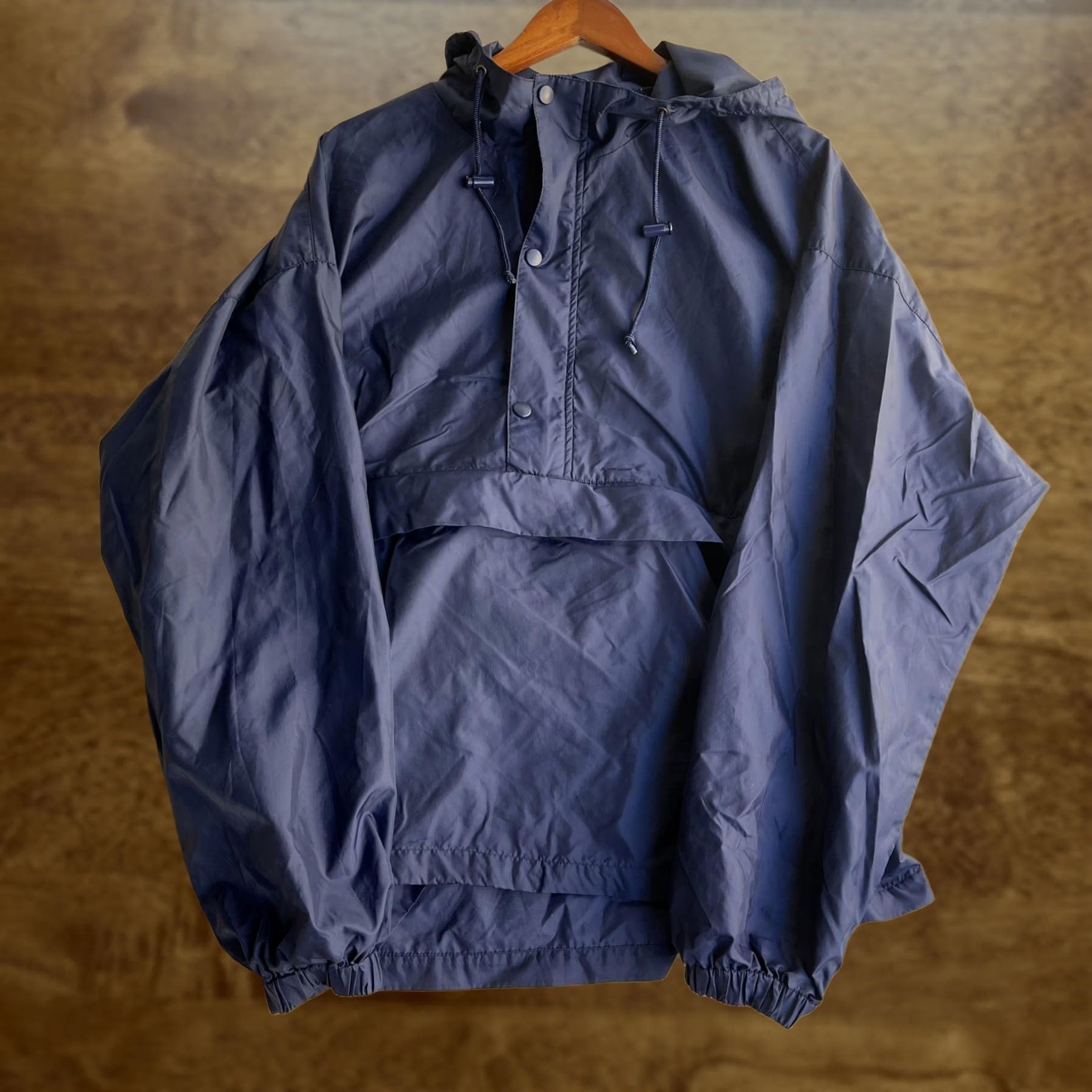 Lands' End Lands' End Jacket Mens XL Blue Nylon Hooded Anorak Pullover Windbreaker Jacket/Coat Short XL Mens Womens Boys Girls Size US XL / EU 56 / 4 - 1 Thumbnail