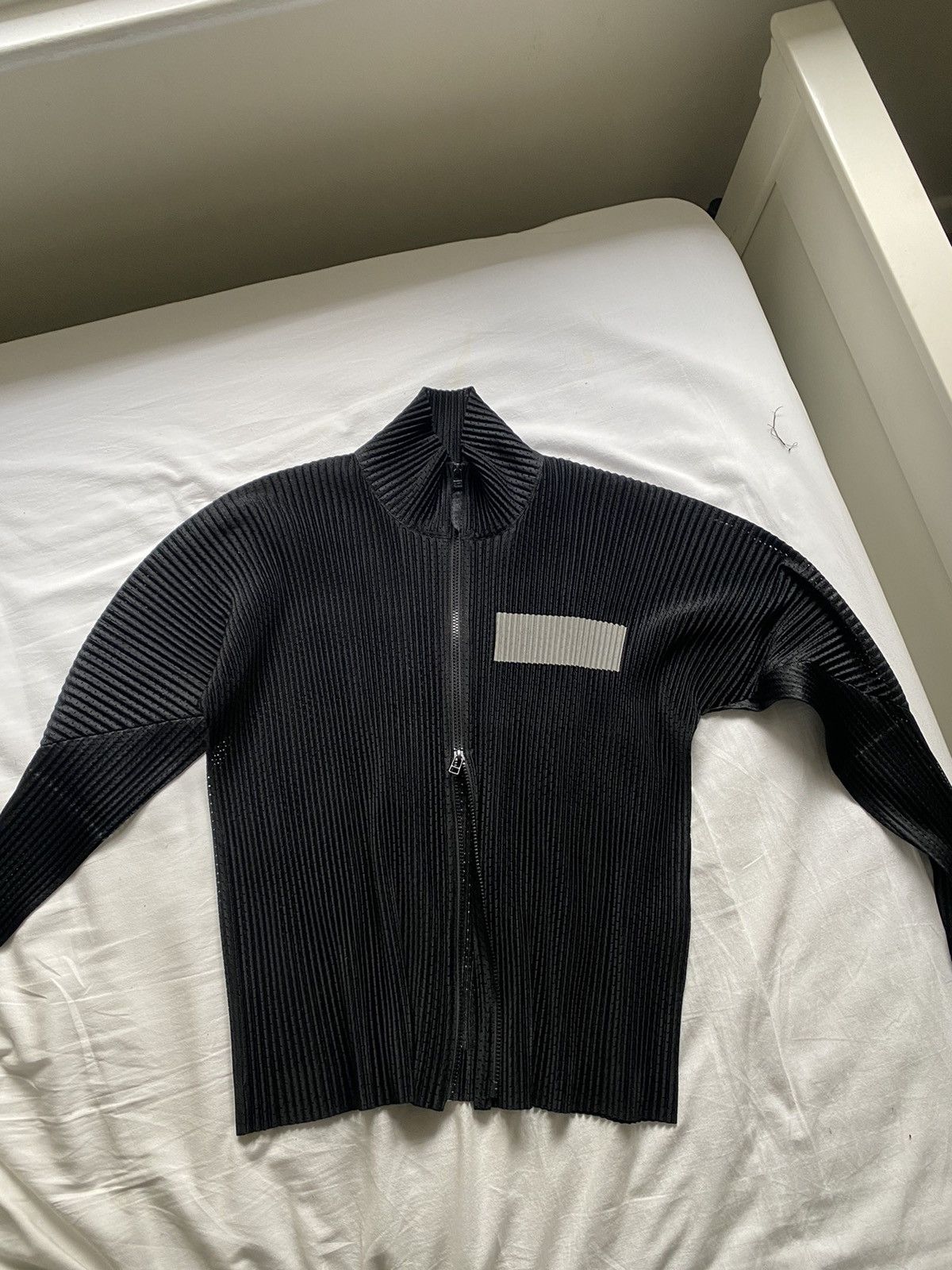 ISSEY MIYAKE polyester Pleated tailored jacket Check Pattern Outerwear IM14-FD025 gray 2