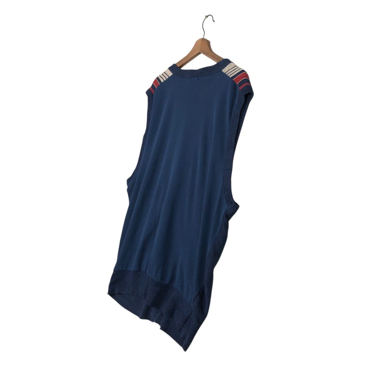 Japanese Brand Vintage Knit Sweater Tank Top Stripe Lindbergh Issey Miyake Size US L / EU 52-54 / 3 - 12 Thumbnail