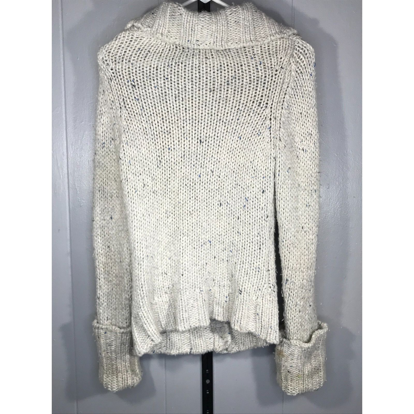 Abercrombie & Fitch Y2K Abercrombie Fitch Lambs Wool Button Chunky Cardigan Shaw Size M / US 6-8 / IT 42-44 - 2 Thumbnail