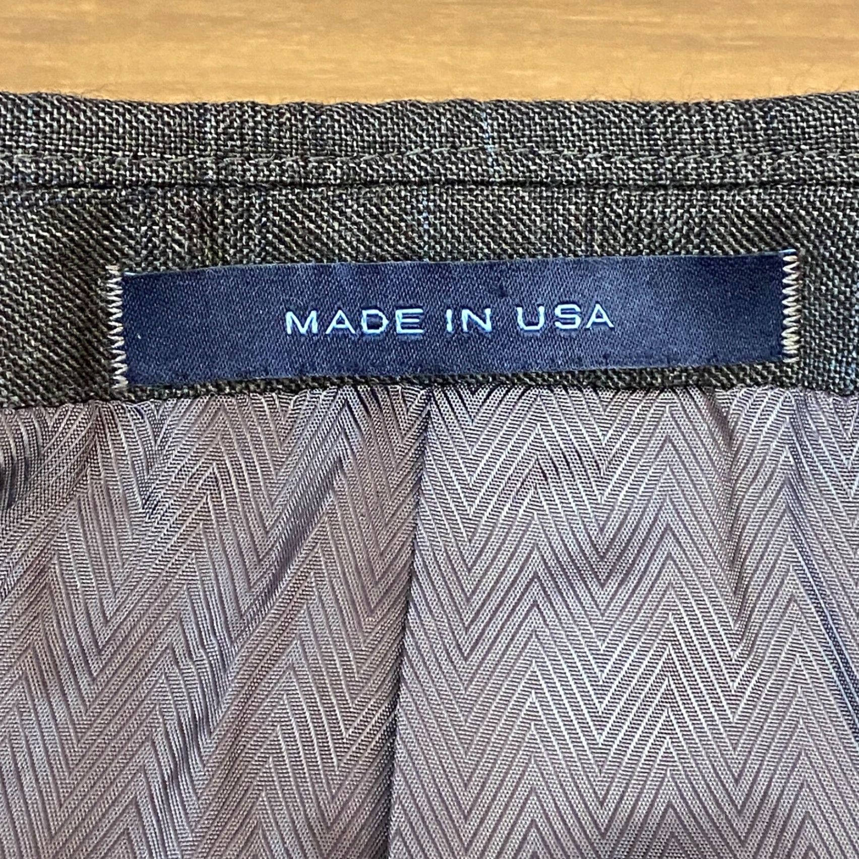 Joseph Abboud Joseph Abboud Blazer Mens 42R Gray Plaid 2 Button Single-Breasted Wool Jacket USA Size 42R - 5 Thumbnail