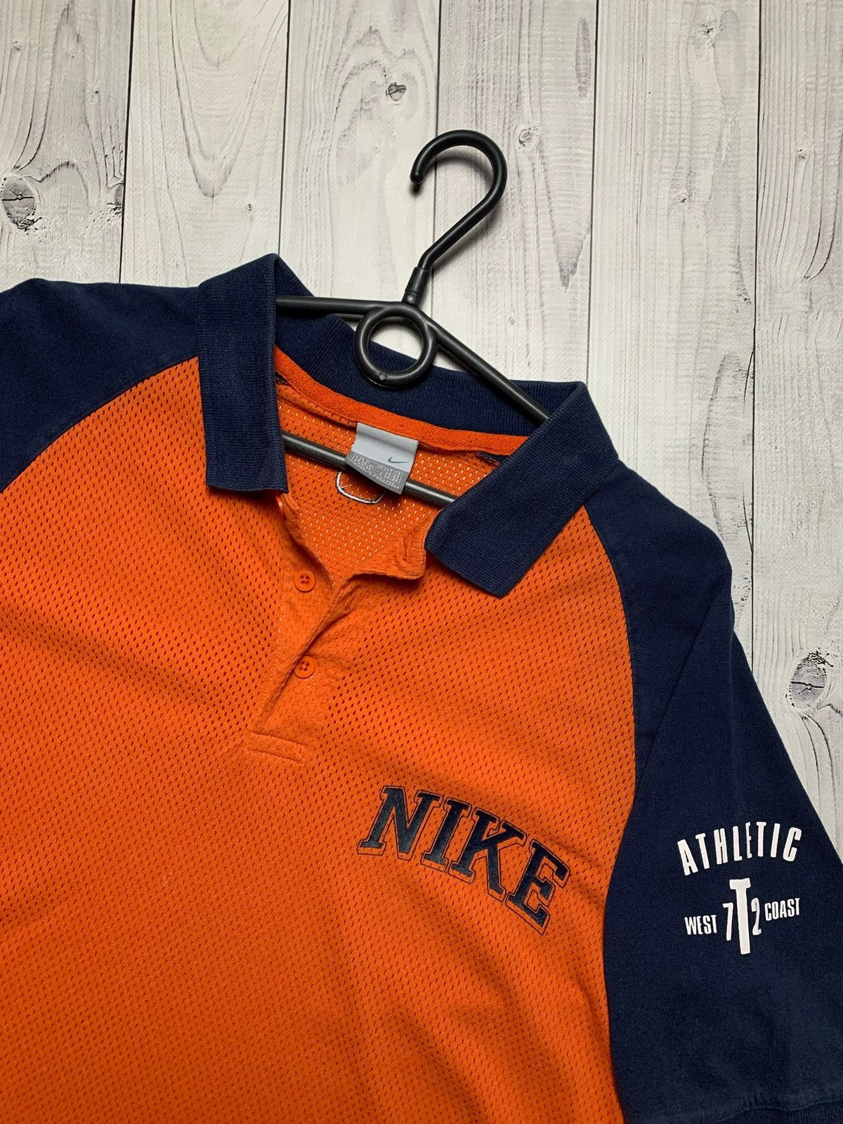 Nike × Vintage Vintage Nike orange polo size M Size US M / EU 48-50 / 2 - 2 Thumbnail