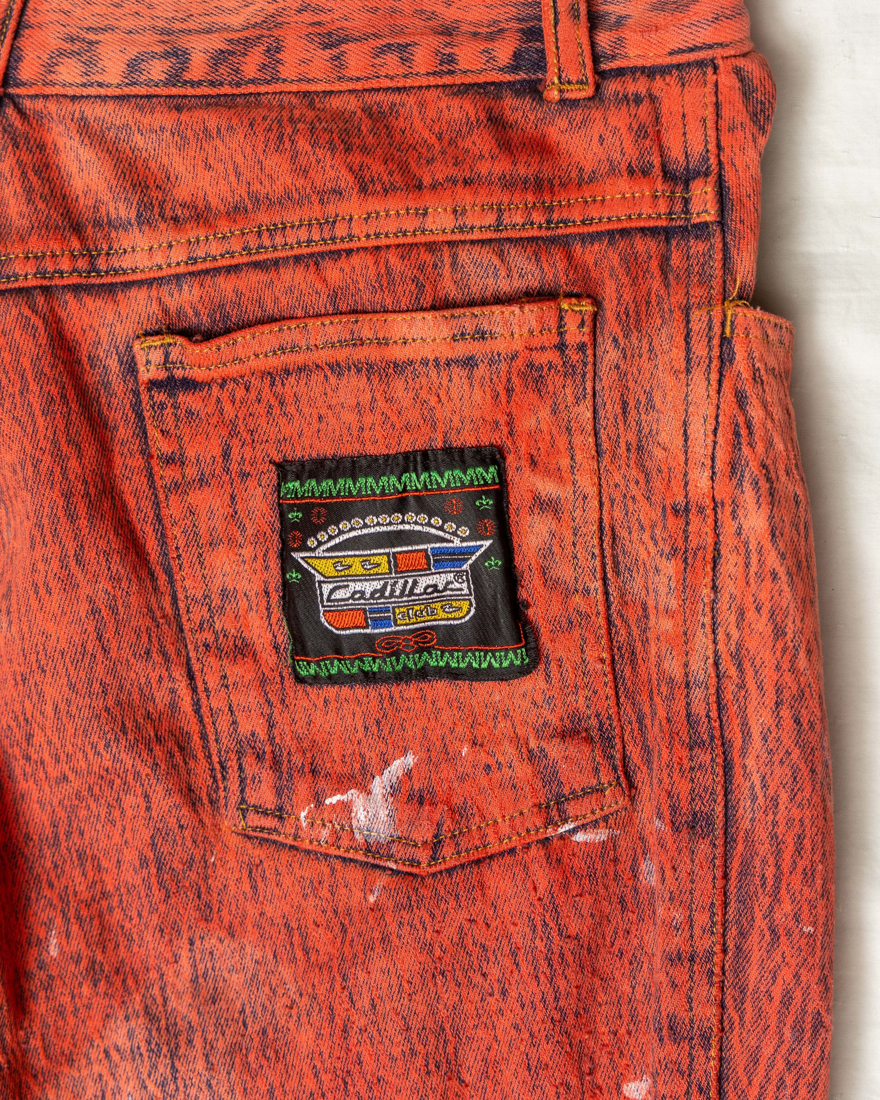Cadillac × Vintage Vintage Cadillac Club Red Jeans Size US 29 - 3 Thumbnail