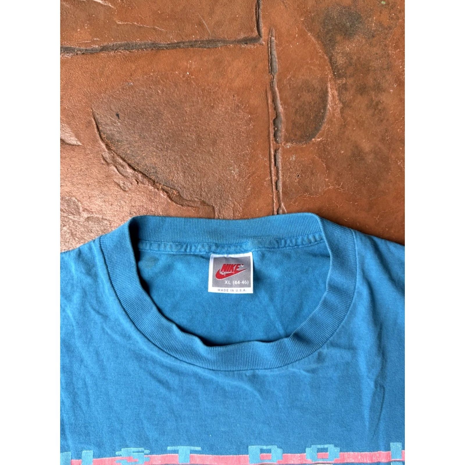 Nike VINTAGE Nike Just Do It Logo T-Shirt XL Blue Men Short Sleeve Crew Neck Graphic Tee 80s 90s USA Size US XL / EU 56 / 4 - 2 Thumbnail