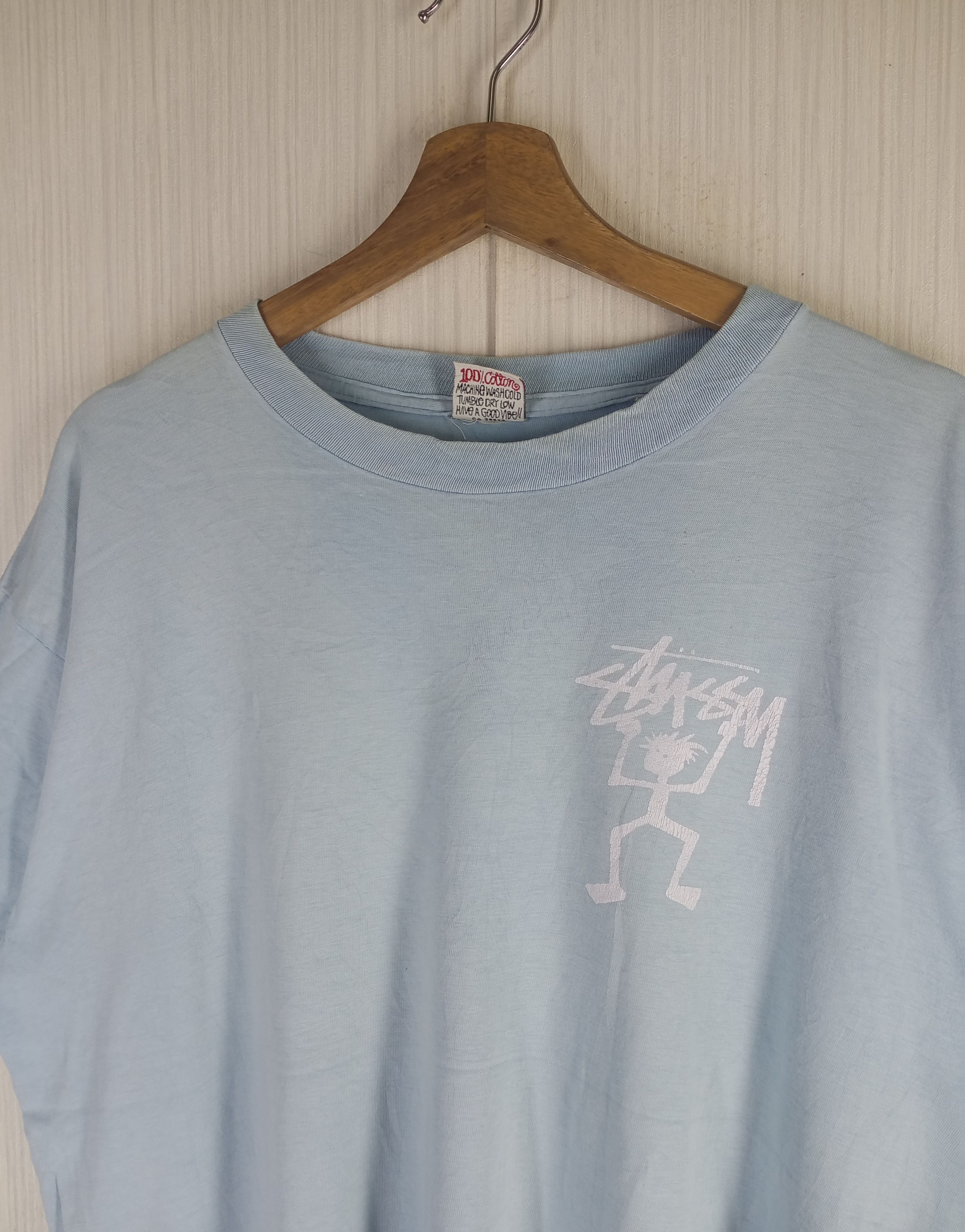 Stussy Very Rare Vintage Stussy 80s Stickman Tshirt Size US L / EU 52-54 / 3 - 3 Thumbnail