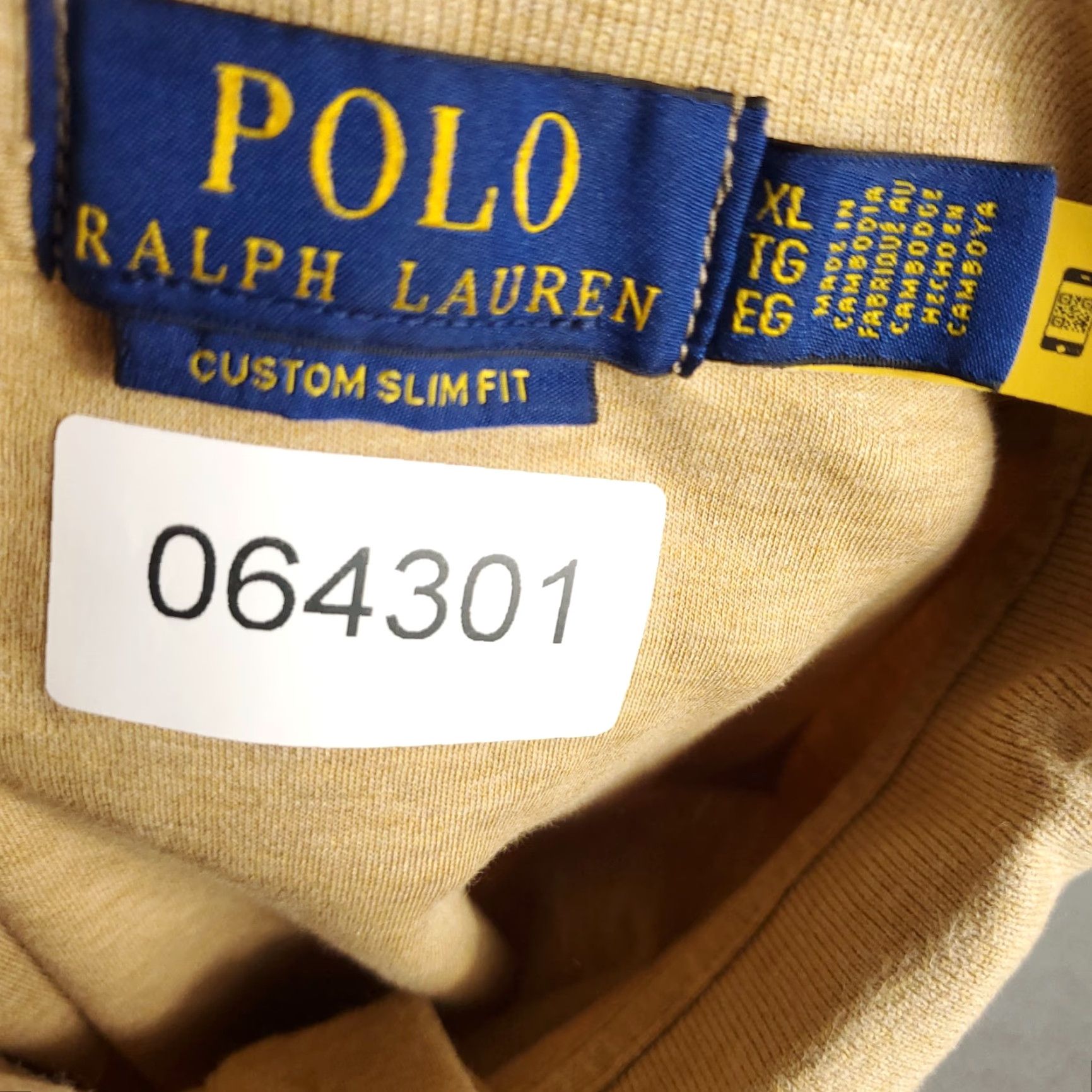 Ralph Lauren Ralph Lauren Polo Shirt Mens XL Beige Regular Fit Short Sleeve Polo Shirt with Logo Classic Casual Shirt Mens XL Beige Size US XL / EU 56 / 4 - 8 Thumbnail