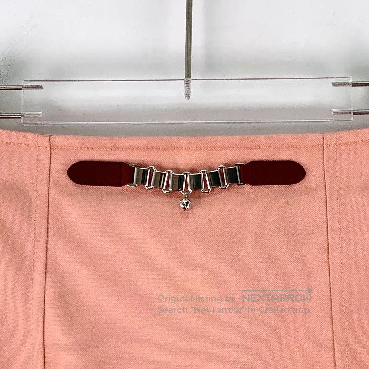 Hermes Hermes Apricot bell chain decoration cotton casual half sk Size 33" - 4 Thumbnail
