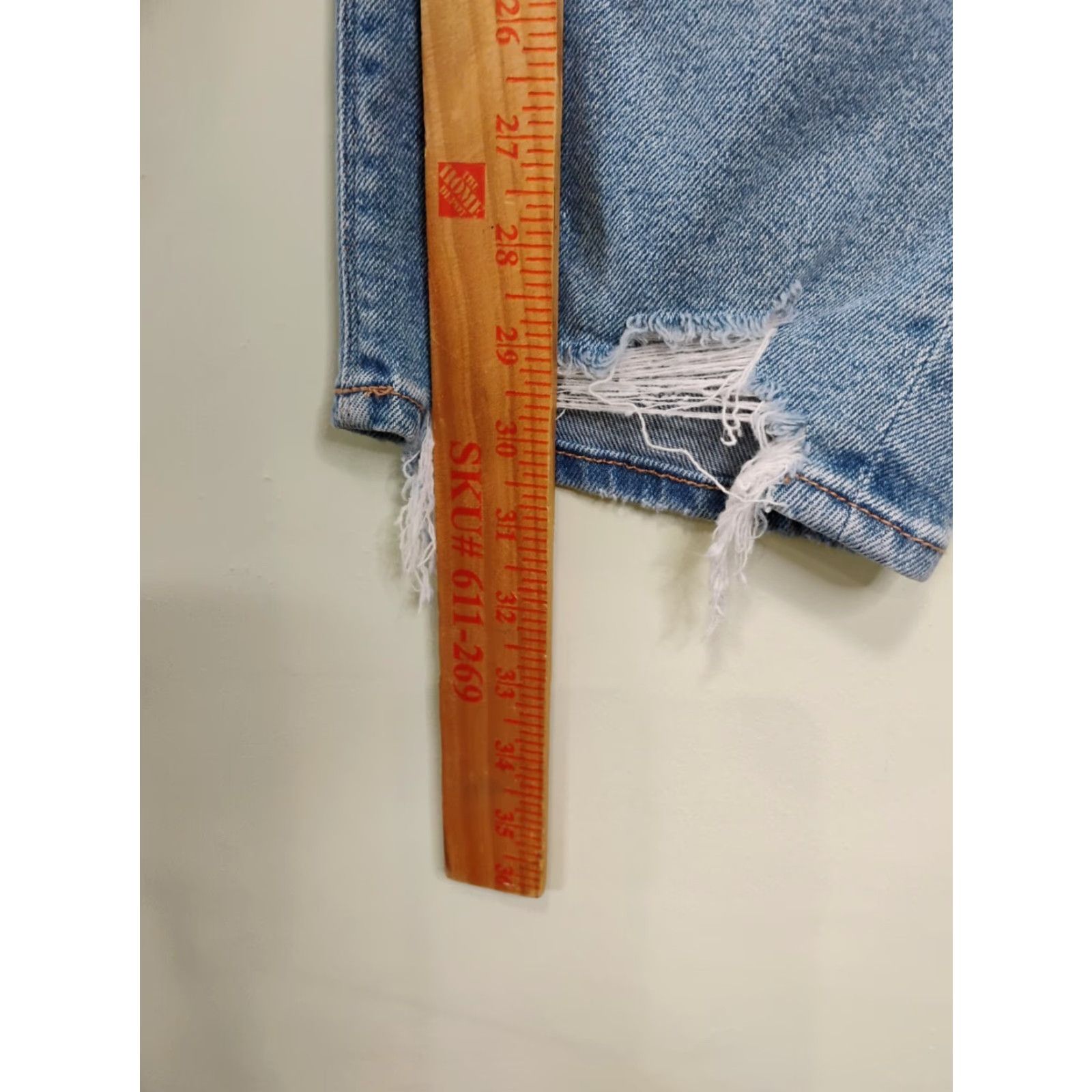 American Eagle Outfitters American Eagle Outfitters Jeans Distressed Stretch Mom 20 Long 40x31 Blue Womens Plus Size 42" / US 20 - 7 Thumbnail