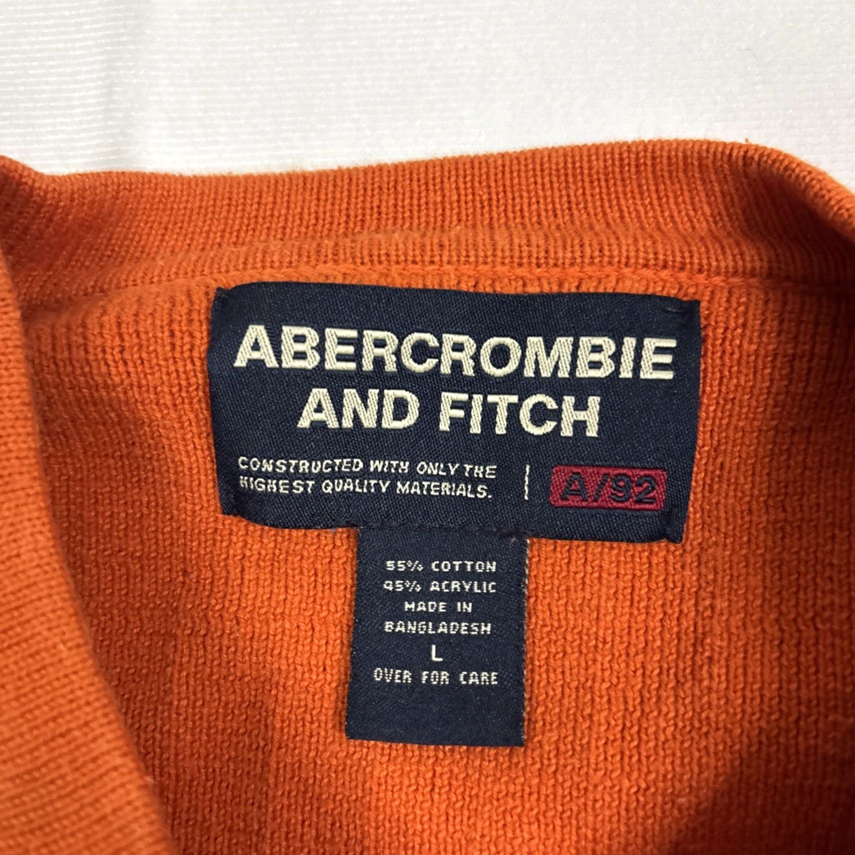 Abercrombie & Fitch VINTAGE Abercrombie & Fitch Sweater Orange V-Neck Pullover Men’s Size L Orange Striped 90s Mens Sweater Pullover Size US L / EU 52-54 / 3 - 3 Thumbnail
