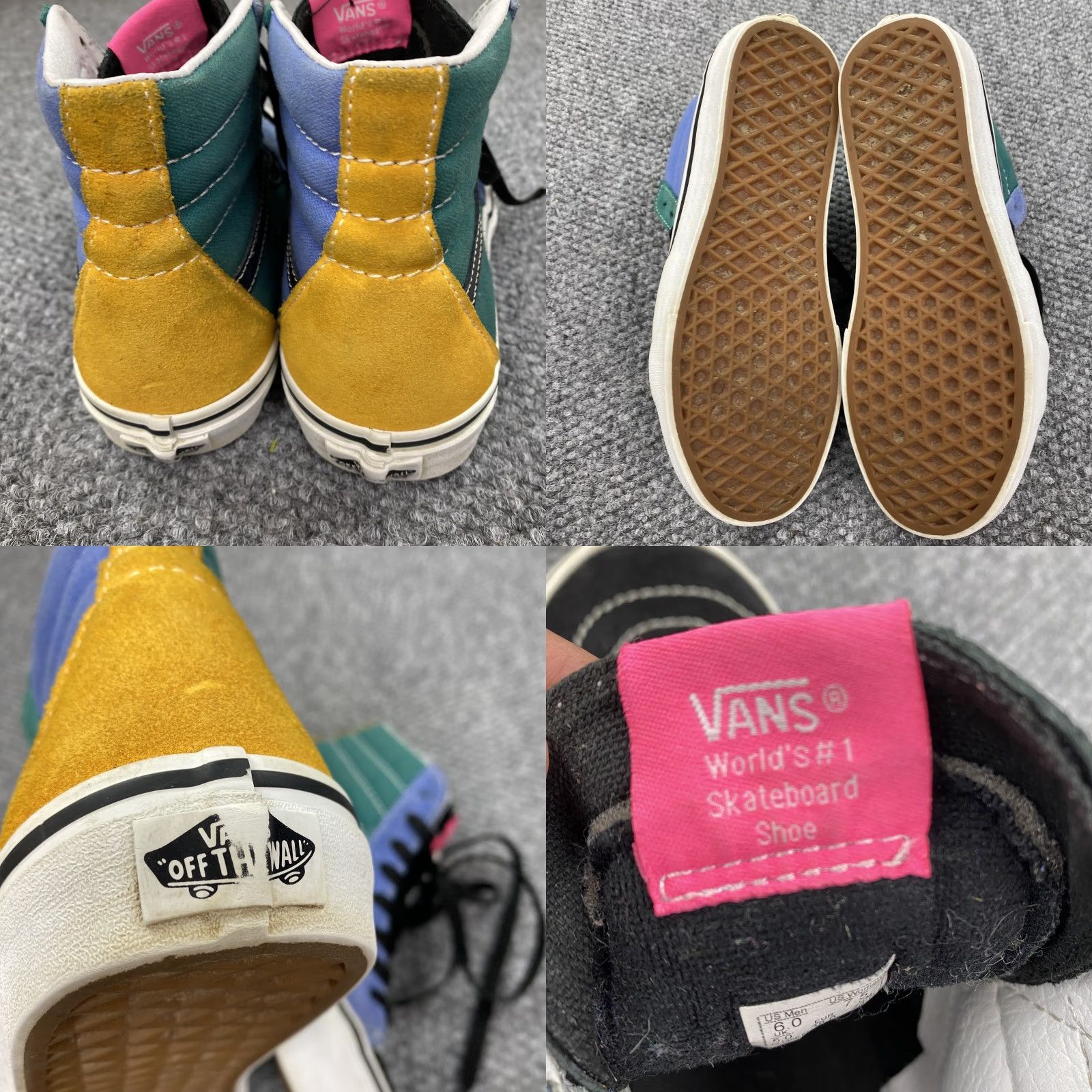 Vans Vans Sk8-Hi Shoes Womens 7.5 Multicolor Suede Canvas High Top Sneakers Size M / US 6-8 / IT 42-44 - 9 Thumbnail