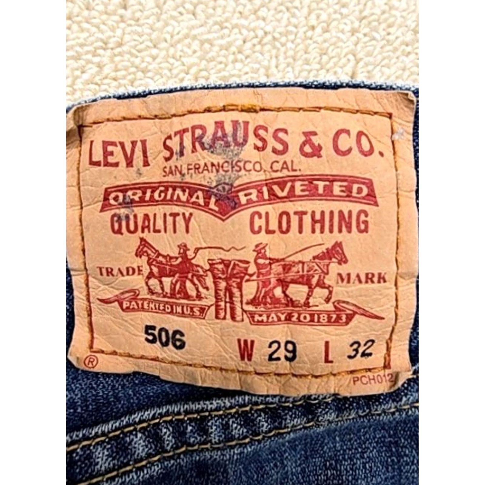 Vintage Levi Men’s Medium Wash 506 Straight Jeans 29x32 Stretch Size US 28 / EU 44 - 3 Thumbnail