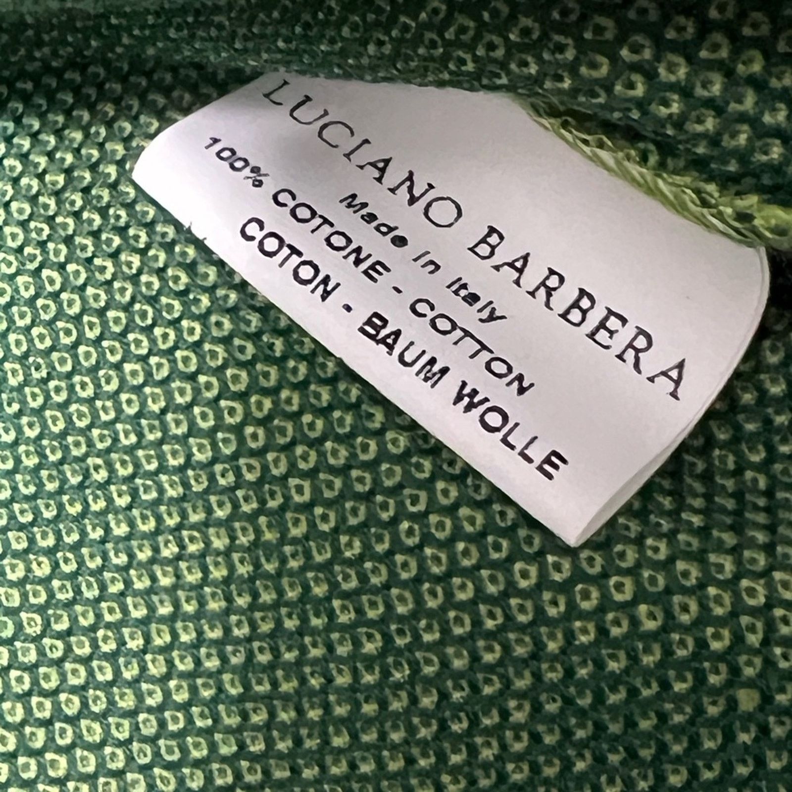 Luciano Barbera $375 LUCIANO BARBERA Men's Mercerized Long Sleeve Polo Shirt Size US L / EU 52-54 / 3 - 5 Thumbnail