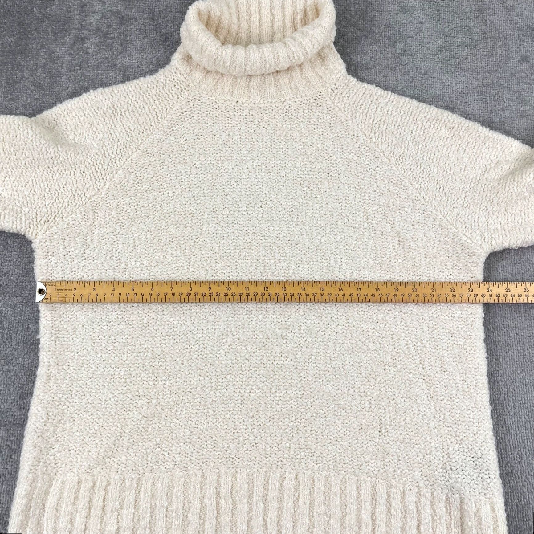Club Monaco Club Monaco Sweater Women Large Ivory White Wool Blend Knit Turtle Neck Pullover Size L / US 10 / IT 46 - 5 Thumbnail