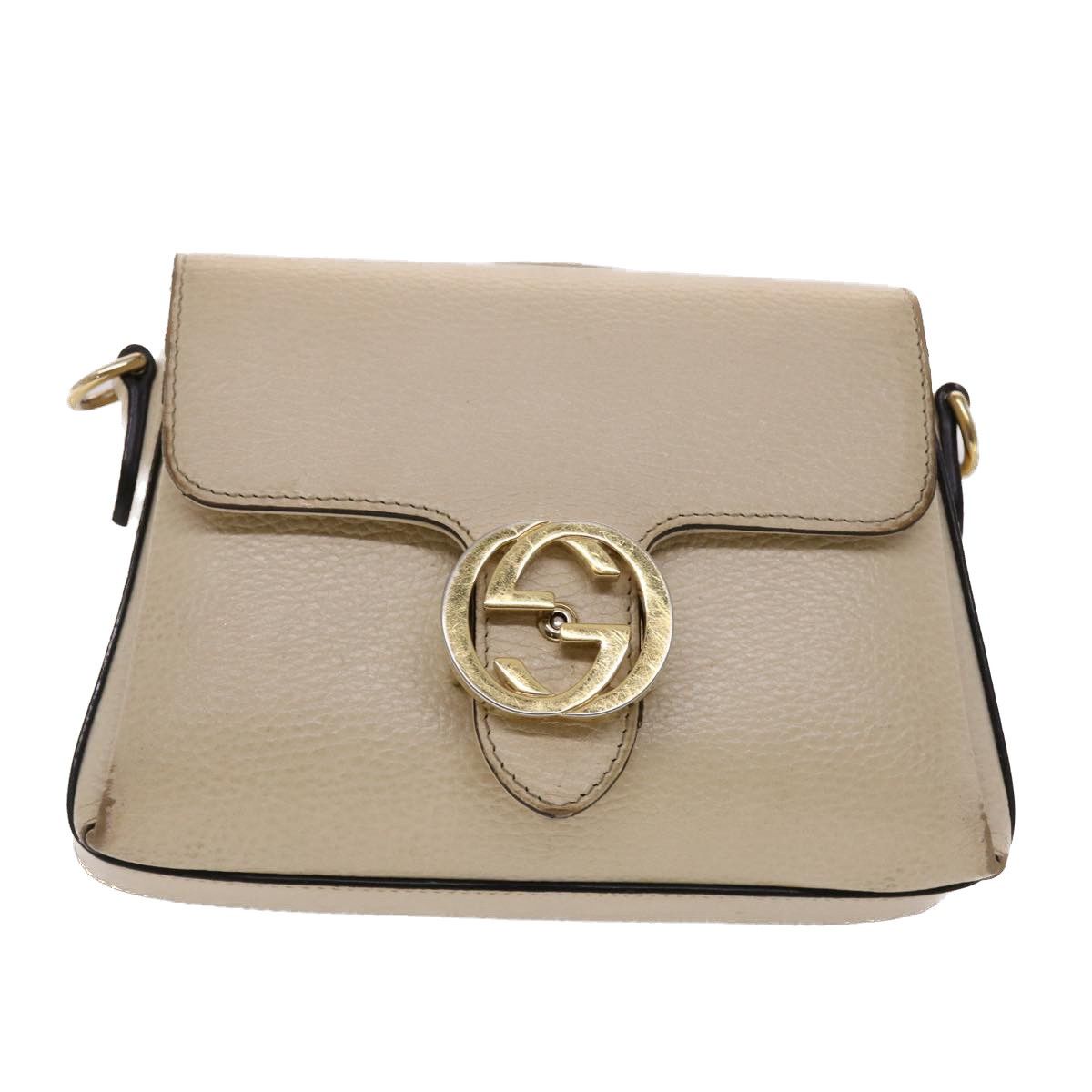Gucci Interlocking White Leather Shoulder Bag (Pre-Owned) Size ONE SIZE - 1 Thumbnail