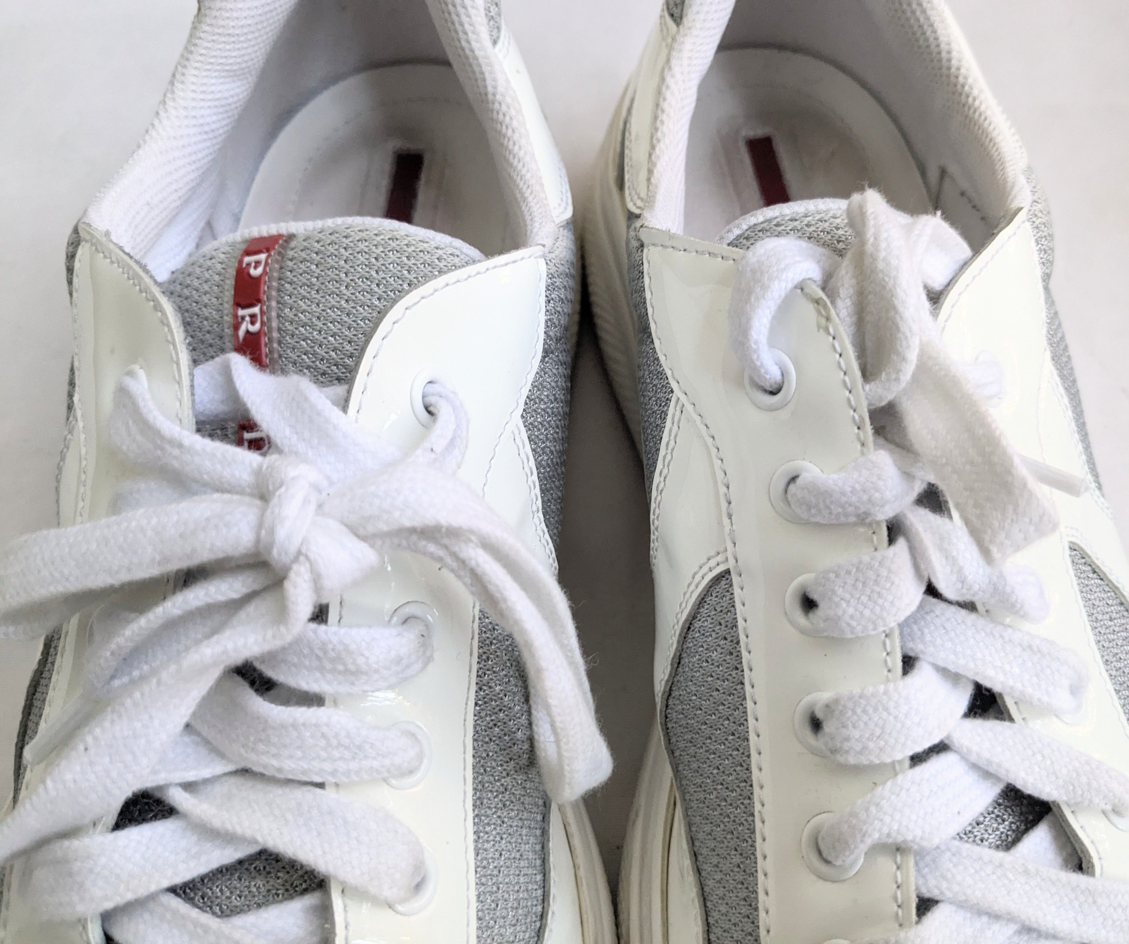 Prada Prada America's Cup Sneakers White Patent Leather 12 Low Size US 12 / EU 45 - 5 Thumbnail