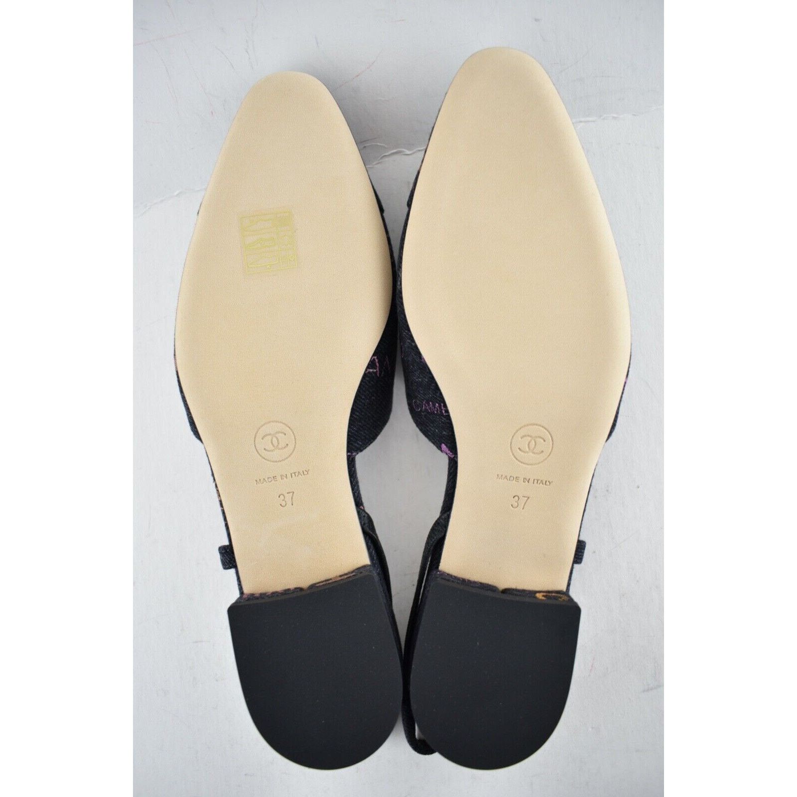 Chanel 22P Mademoiselle Coco Sling Denim Slingback Ballet Flat 37 Size US 7 / IT 37 - 12 Thumbnail