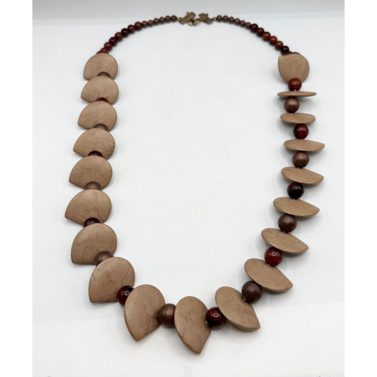 Vintage Vintage beaded wood long necklace Size ONE SIZE - 2 Thumbnail