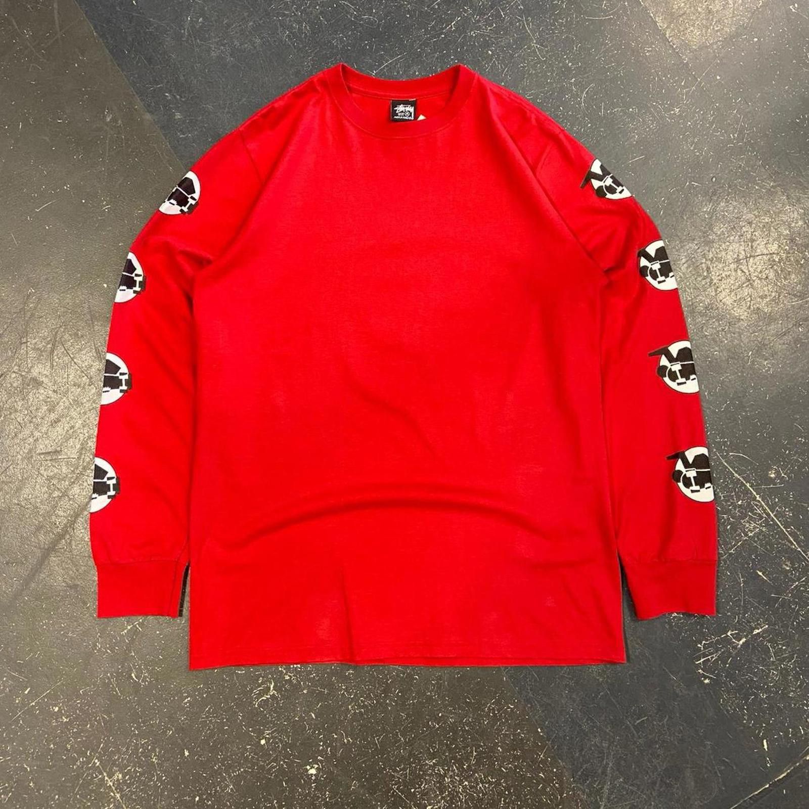 Stussy × Vintage Red Stussy Skateboard Long Sleeve Size US M / EU 48-50 / 2 - 1 Thumbnail