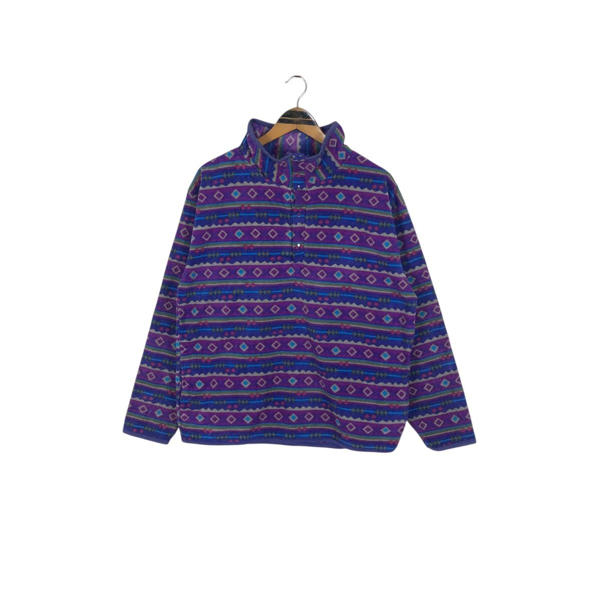 L.L. Bean Vintage Montauk Mock Neck Fleece Sweater Size US L / EU 52-54 / 3 - 2 Thumbnail