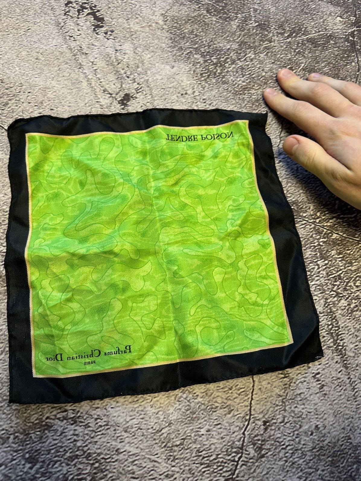 Christian Dior Monsieur Vintage Parfume Christian dior silk scarf green Size ONE SIZE - 2 Thumbnail